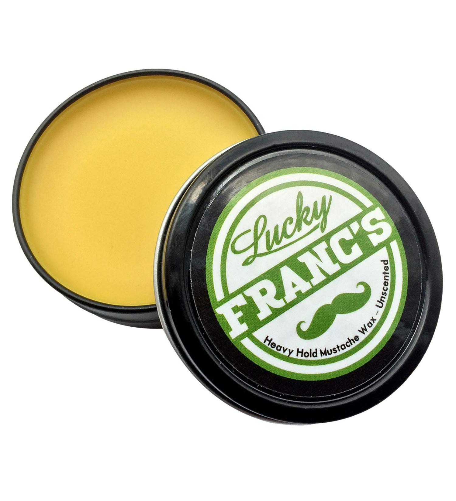 Lucky Franc's Unscented Mustache Wax - Strong Hold Men's Styling Wax - 2 Ounces - Buy Online on SooperMarket.com