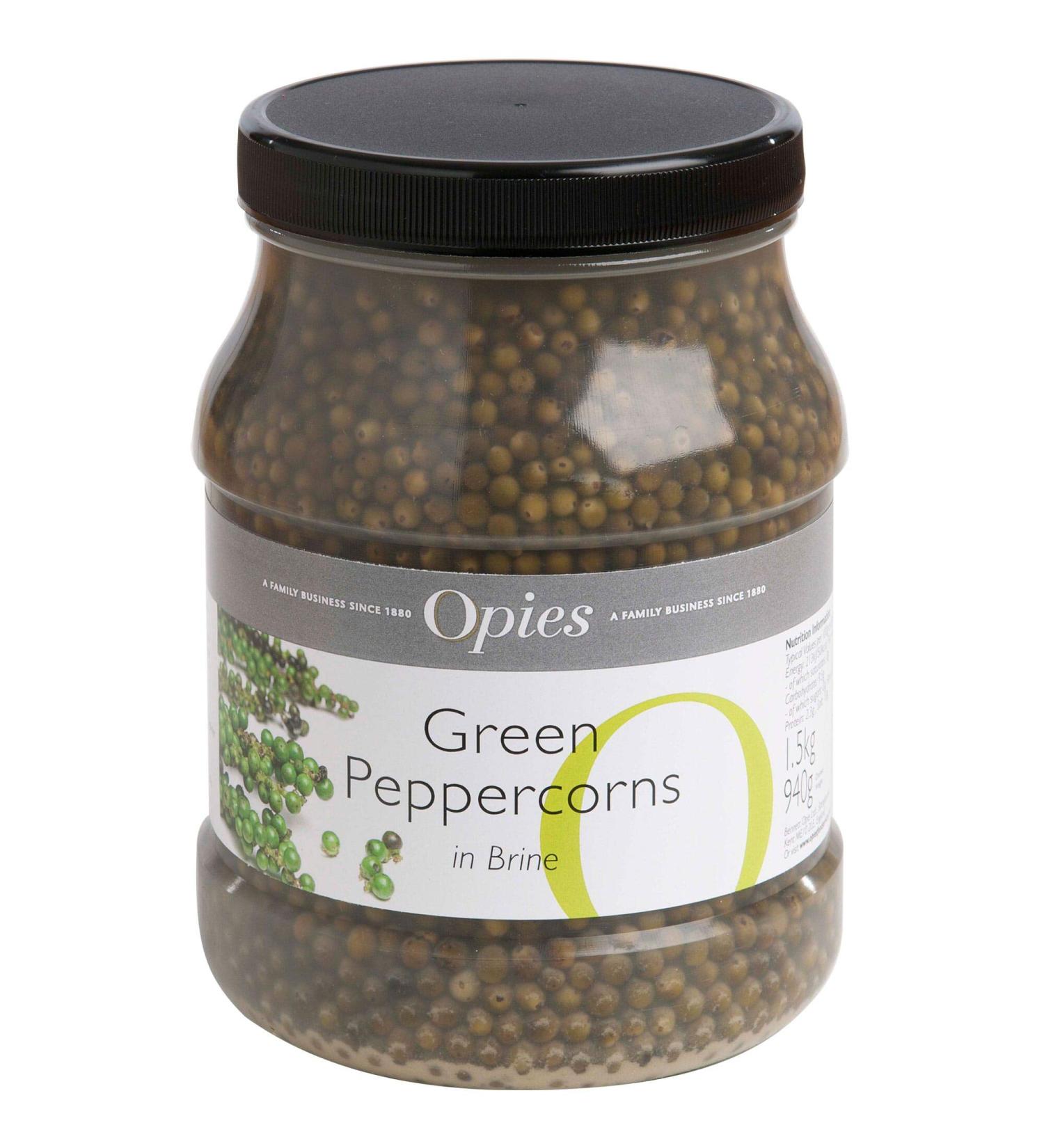 Opies Green Peppercorns in Brine - 1x1.5kg