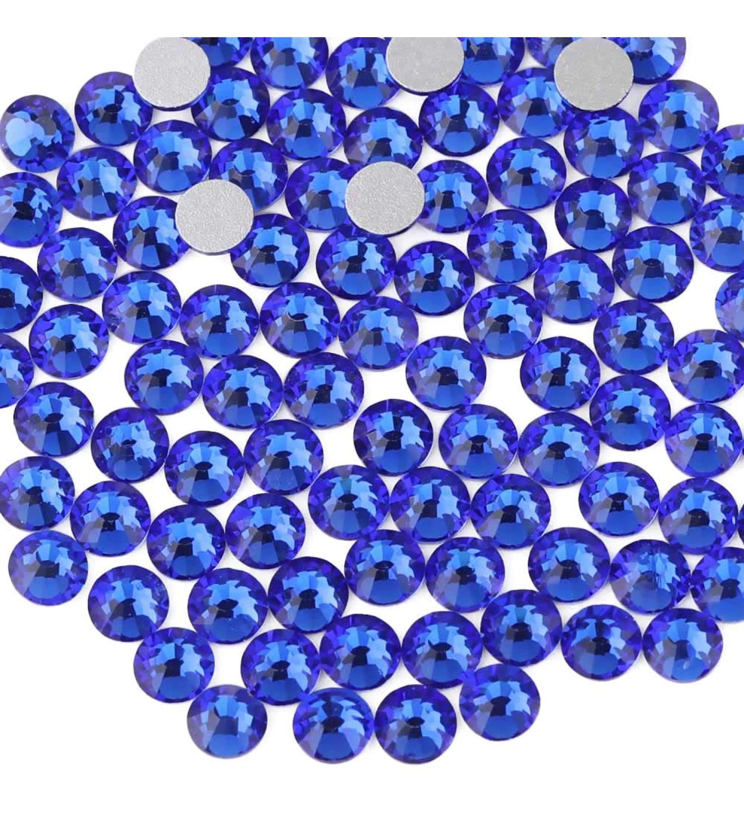 Beadsland 1440 Pieces Sapphire Blue Flat Back Rhinestones for Nails - SS6 Nail Crystals - Buy Online on SooperMarket.com