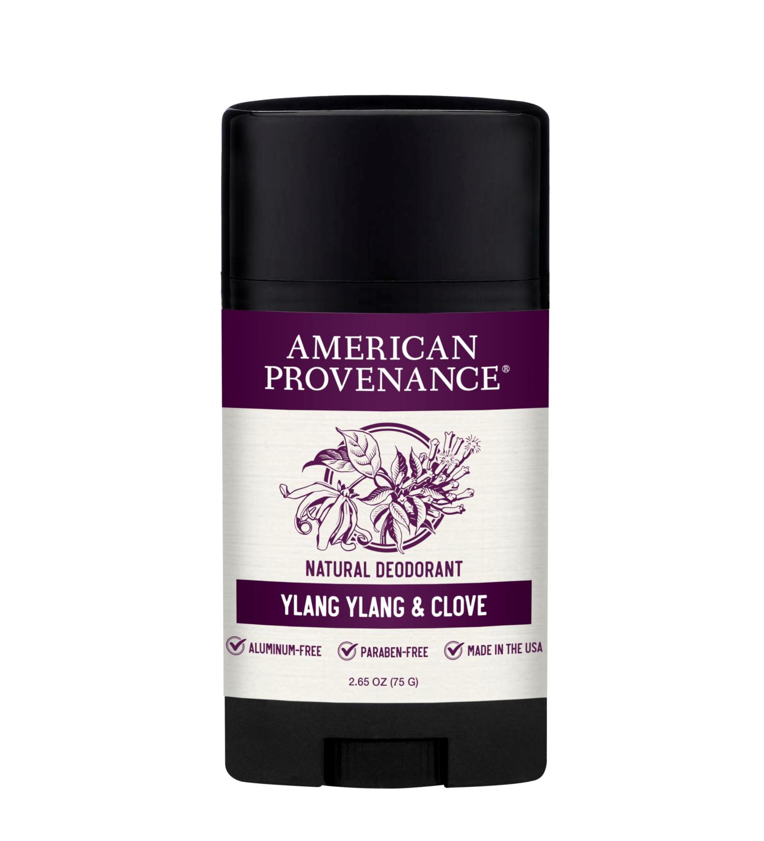 American Provenance Aluminum Free Natural Deodorant For Women and Men - Ylang Ylang and Clove - 24 Hour Odor Protection - Cruelty Free - Made in the USA (1 pack) Ylang Ylang & Clove - Buy Online on SooperMarket.com