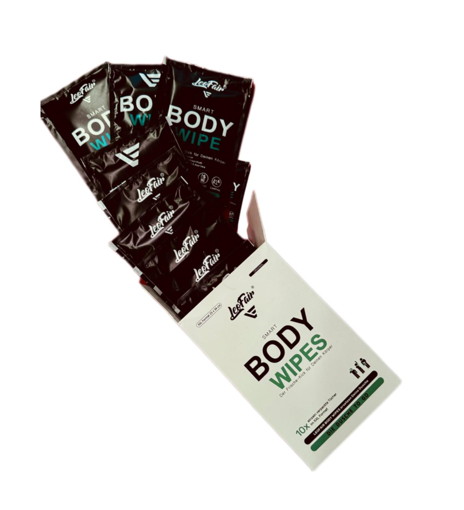10 Pack XXL Leofair Smart Body Wipes - Odorless Wet Wipes for Sports Travel & Outdoor Activities - Buy Online on SooperMarket.com