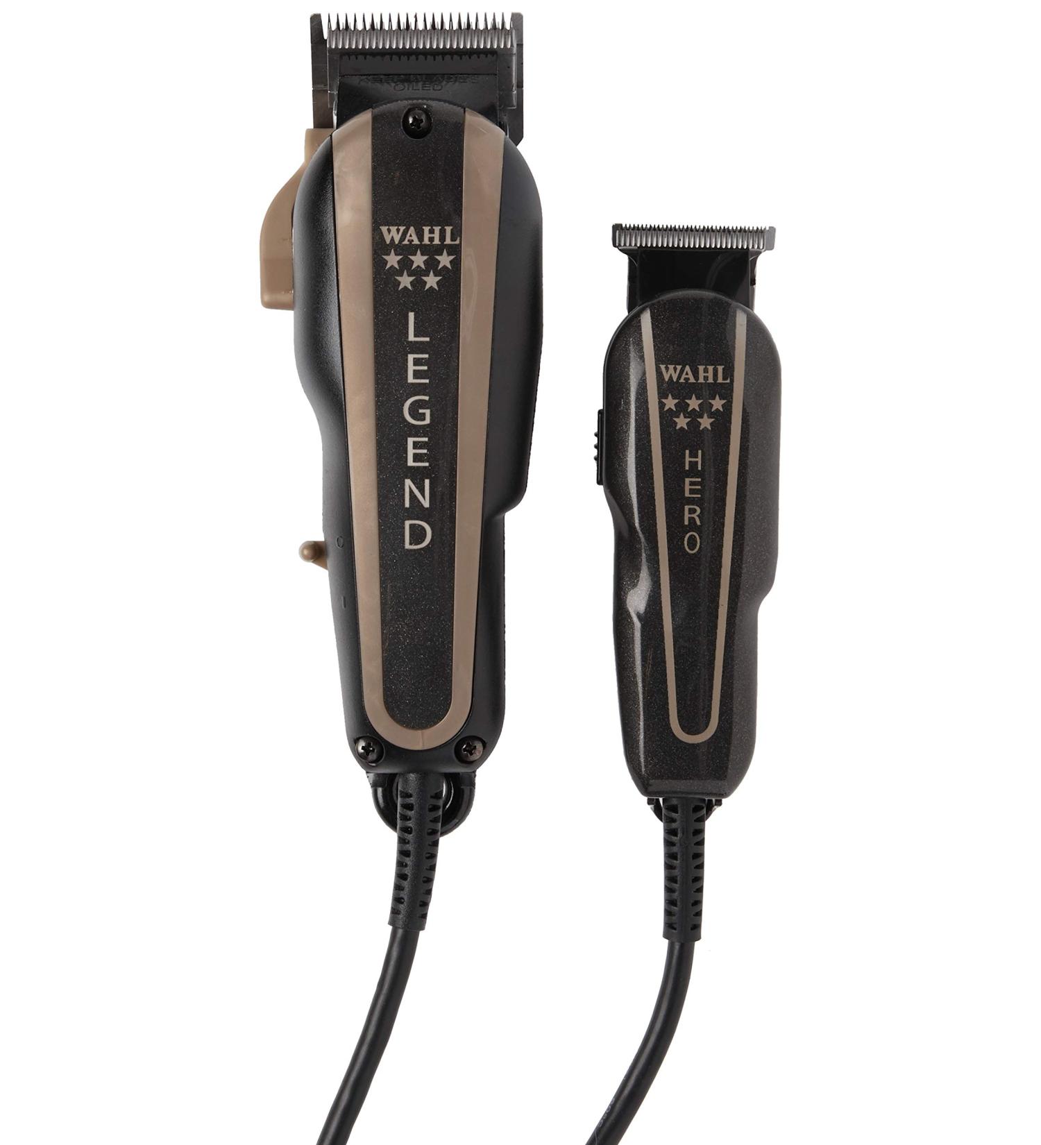 Wahl Professional 5-Star Barber Combo #56272 - 5-Star Legend Clipper and Hero T-Blade Trimmer Powerful V9000 Motor Clipper and Rotary Motor Barber Trimmer - Buy Online on SooperMarket.com