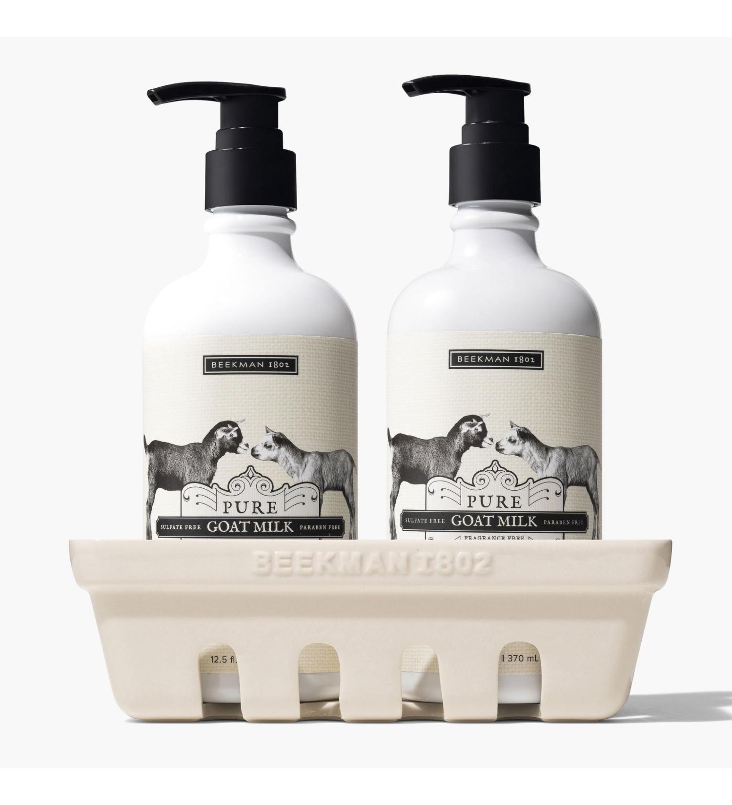 Beekman 1802 Hand Wash & Lotion Set - 12.5 oz - Goat Milk Cruelty-Free Unscented - Hydrating & Gentle for Sensitive Skin - International Shipping Available - Buy Online on SooperMarket.com