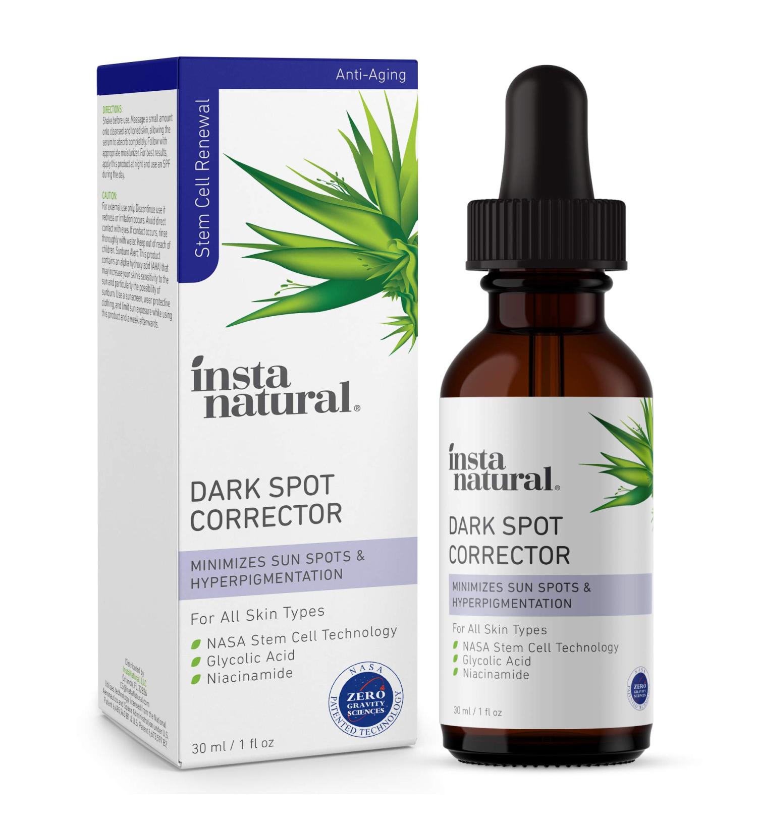 InstaNatural Dark Spot Corrector & Anti-Aging Serum - 1 oz (30ml) | Brighten & Even Skin Tone - Buy Online on SooperMarket.com