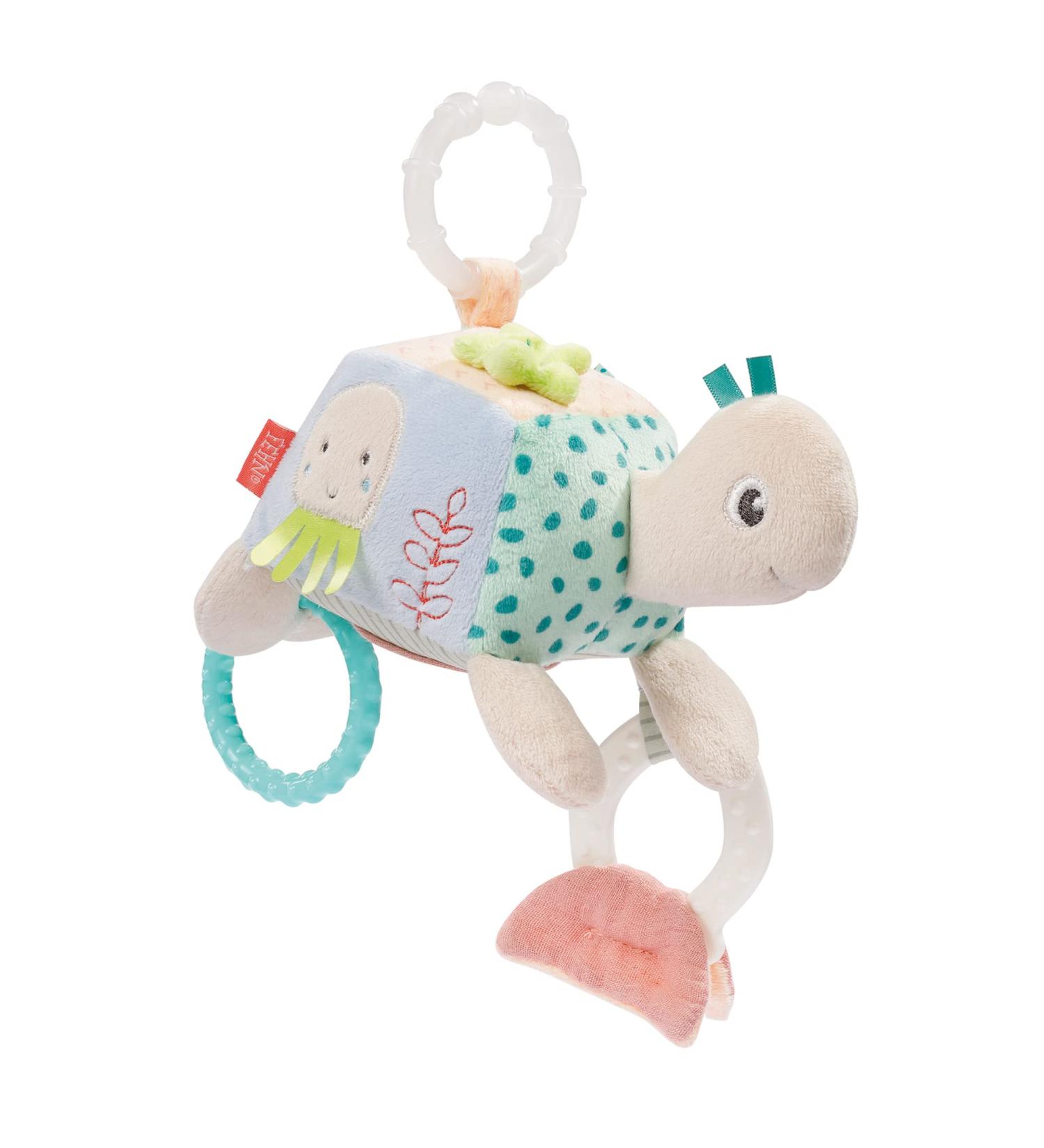 Fehn Activity Toy Turtle - Kadenal Vari Motor Shots | Grasp & Discover Baby Toy for 0+ Months | Cute Cuddly Plush for Babies & Toddlers - Buy Online on SooperMarket.com