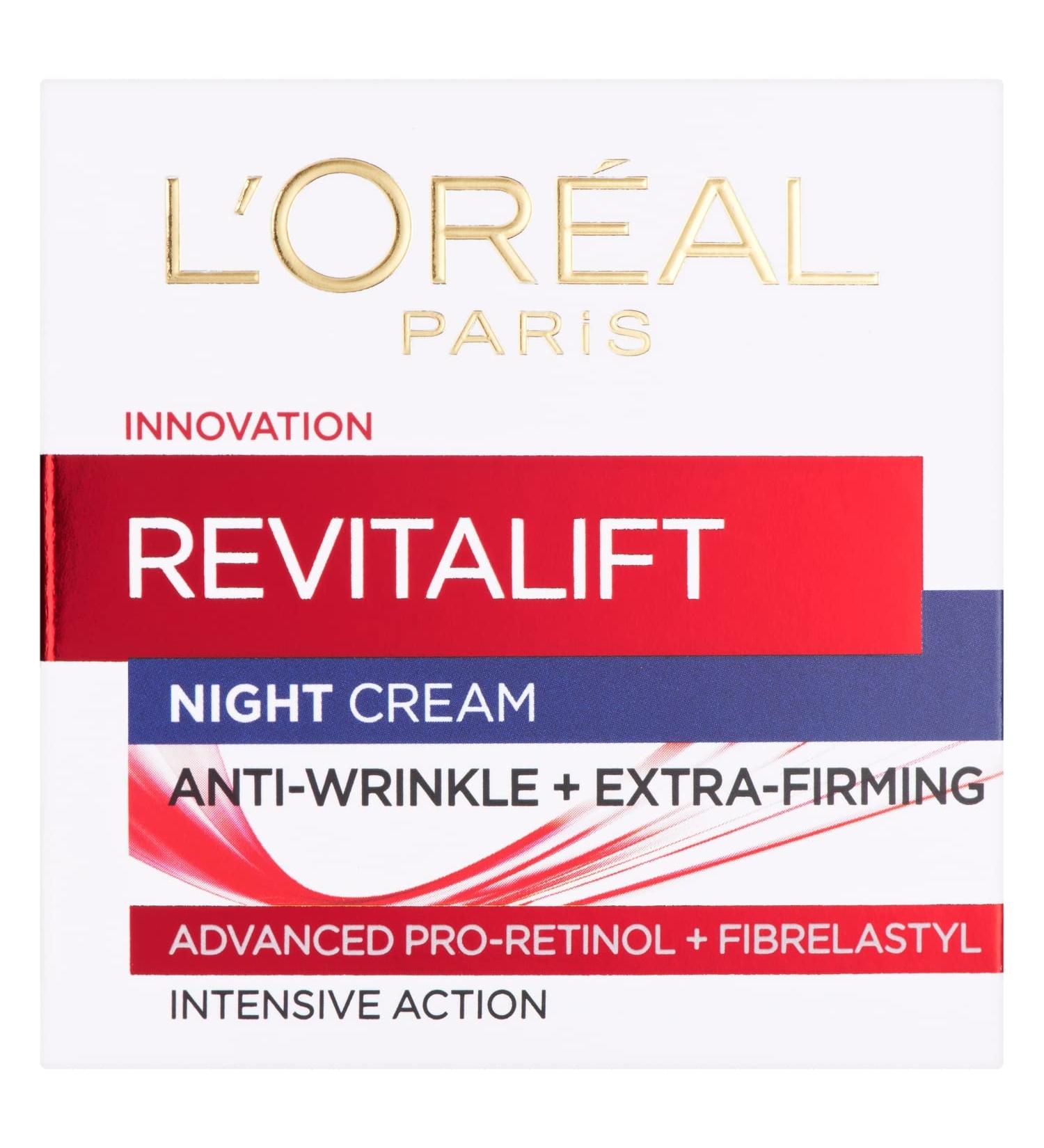 L'Oreal Paris RevitaLift Night Cream with Frankincense 50ml - Dermo-Expertise Formula - Buy Online on SooperMarket.com