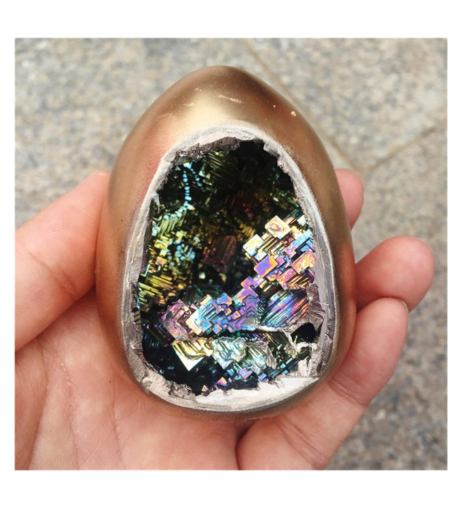 Crystal Beautiful Bismuth StonesCrystal Iridescent Minerals Home Furnishing Articles 1pcs 350-400g - Buy Online on SooperMarket.com