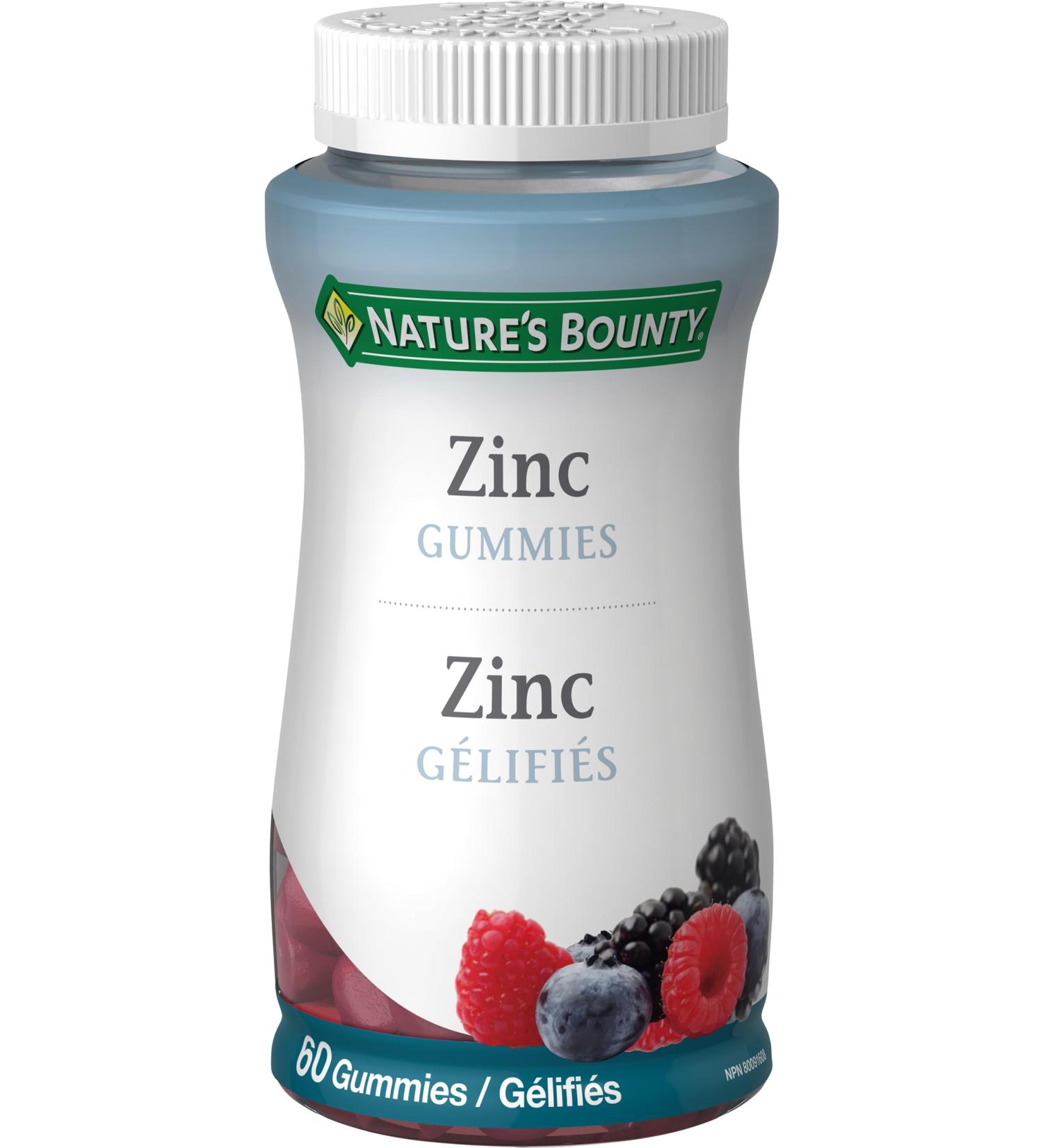 Nature's Bounty Zinc Gummies Mixed Berry Flavour 60 Gummies - Buy Online on SooperMarket.com
