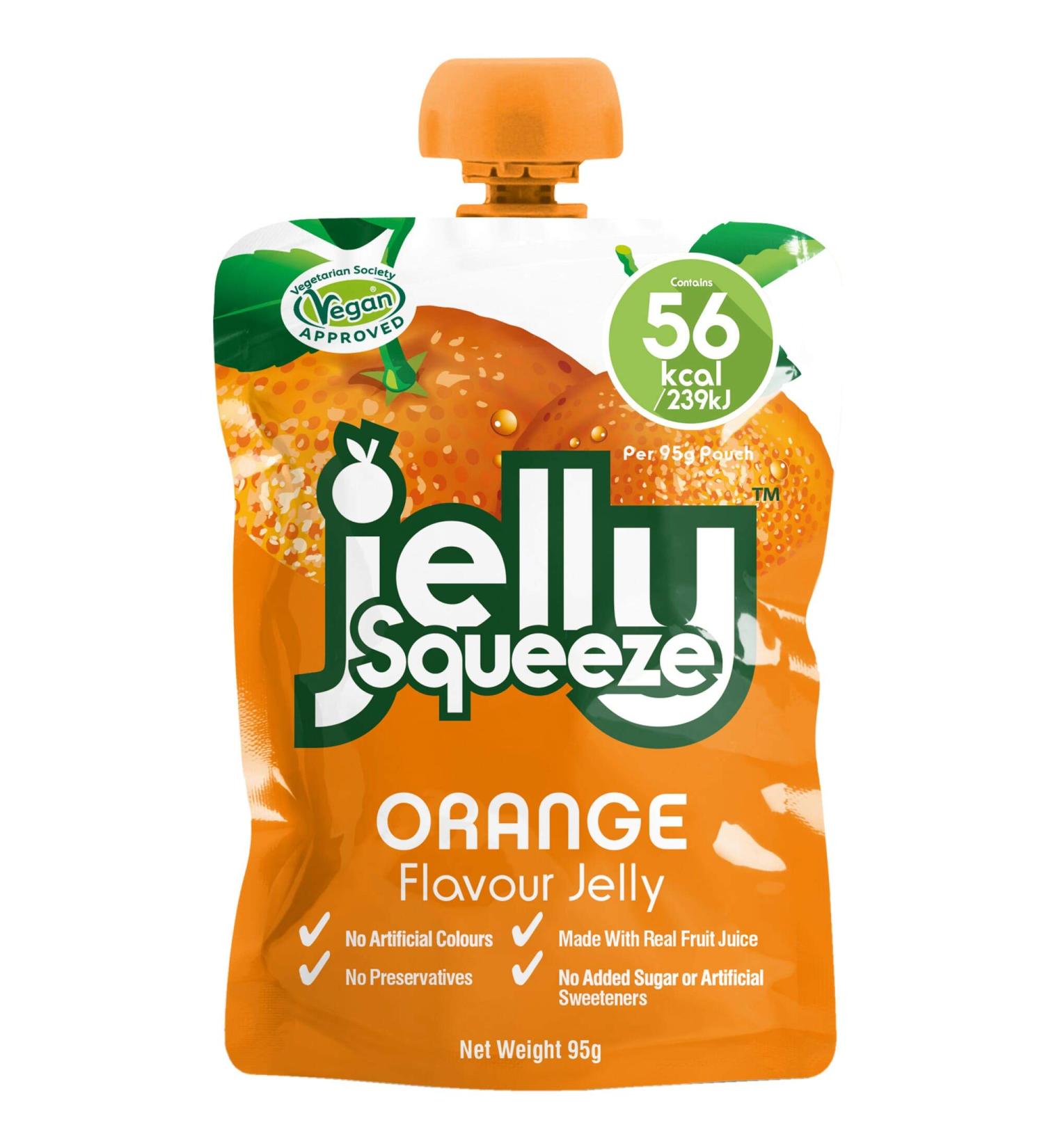 Fruitypot Orange Jelly Squeeze Pouches - 16x95g