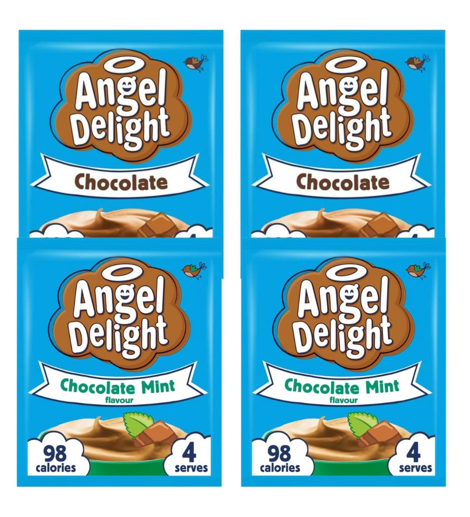 Dessert Bundle With Angel Delight Chocolate Mint Flavour 59g x2 & Angel Delight Chocolate 59g x2 (4 Pack) - Buy Online on SooperMarket.com