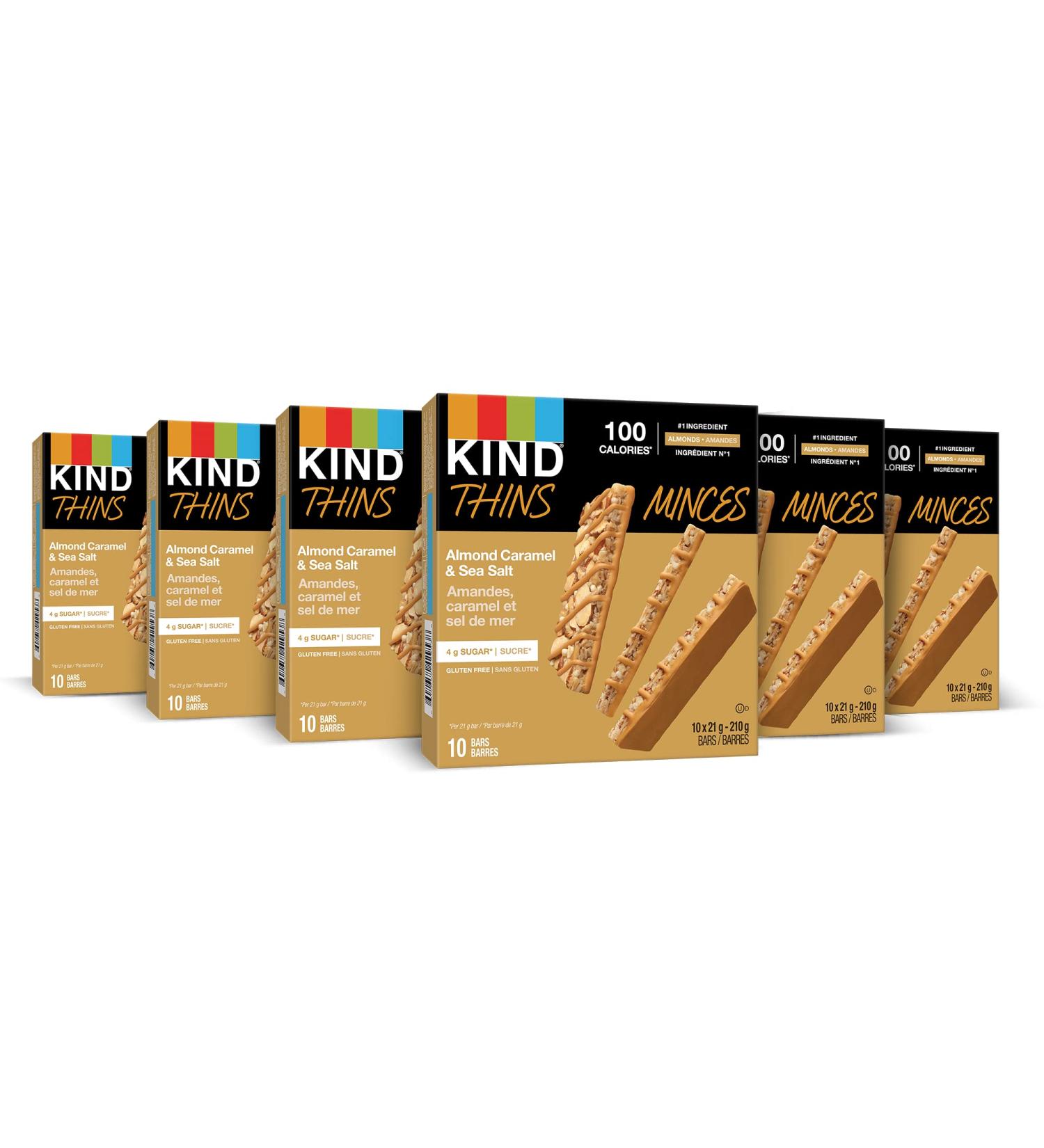 KIND THINS Almond Caramel & Sea Salt Gluten Free Bars 21g Bar (60 Count) - Buy Online on SooperMarket.com