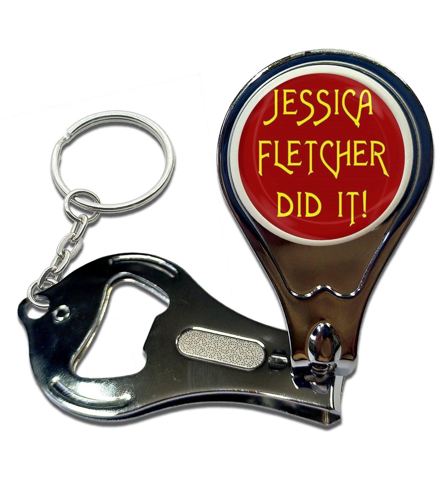 BadgeBeast.co.uk Jessica Fletcher Did It - Key Ring Bottle Opener and Nail Clipper - Buy Online on SooperMarket.com