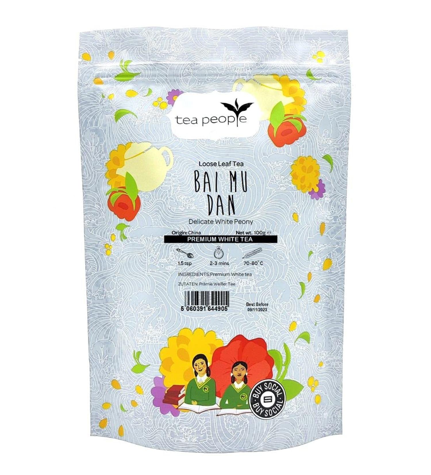 Tea People Bai Mu Dan 100g Refill Pack - Unflavoured | Pack of 1 - Buy Online on SooperMarket.com