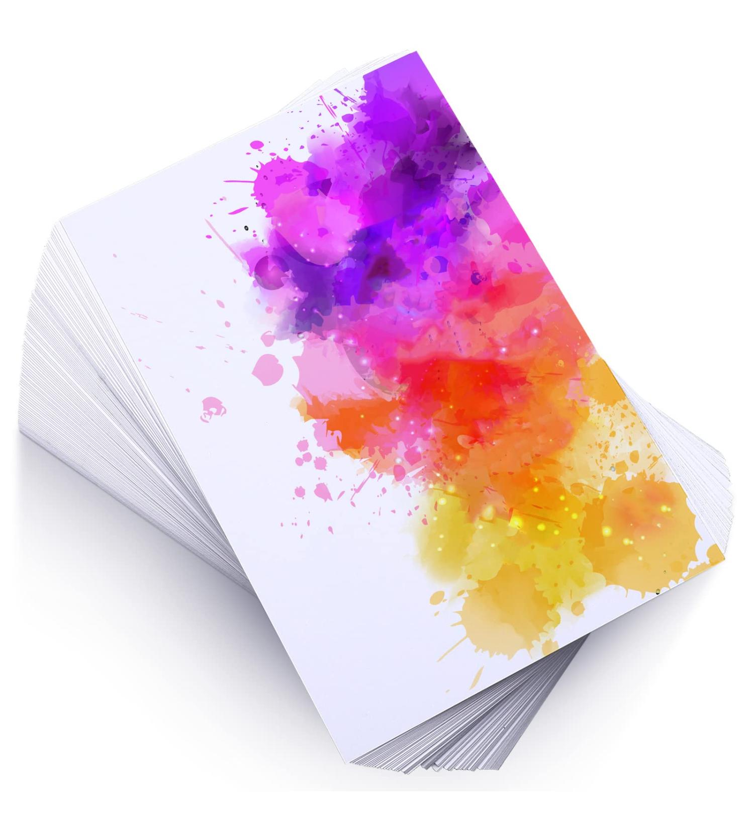 100 Sheet 140lb Blank Watercolor Paper Cards - 4x6 Inch Heavyweight Watercolor Cardstock for Painting, Invitations, Thank You Notes - Art Supply for Kids and Students - Buy Online on SooperMarket.com