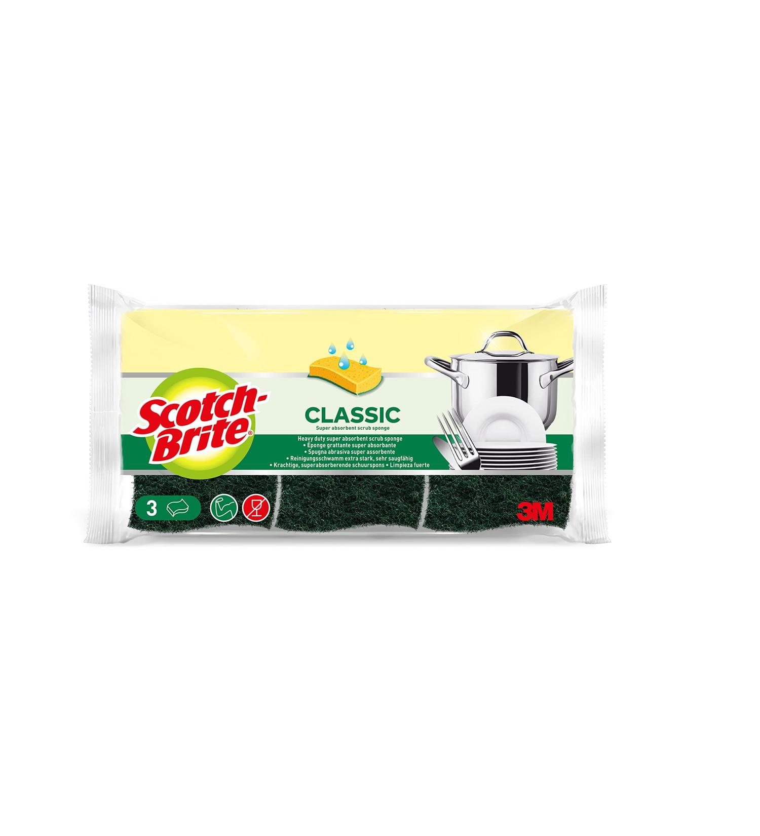 Buy Scotch-Brite Scouring Pad Green Cellulose - Classic | International Shipping Available - Buy Online on SooperMarket.com