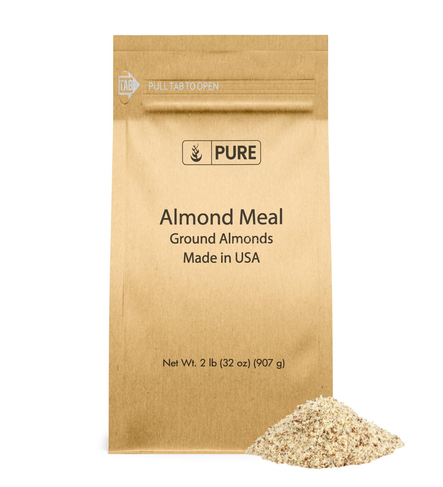 2 lb Pure Almond Meal - Gluten-Free Ground Almonds for Baking & Bread - 1 Pack - Buy Online on SooperMarket.com