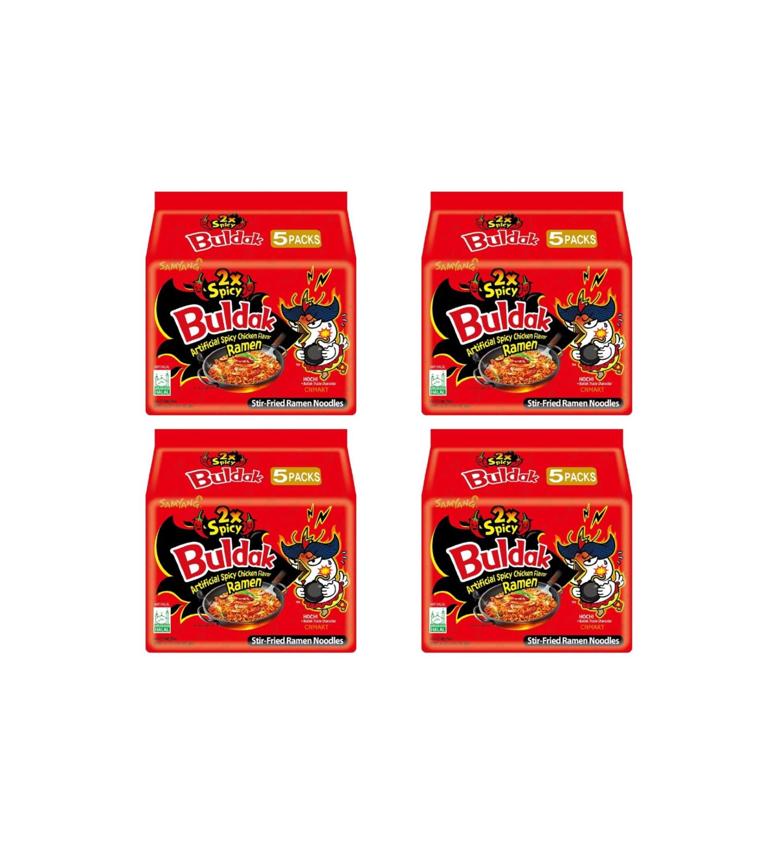 CNMART Samyang Double Spicy 2x Spicy Hot Chicken Flavour Ramen Noodles (Pack of 20) - Buy Online on SooperMarket.com