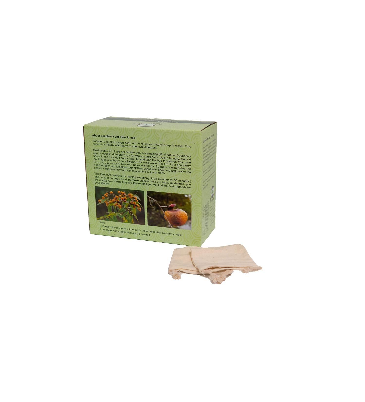 3lb Organic De-seeded Soap Berries/Soap Nuts + 2 Wash Bags - Eco-Friendly Laundry Solution - Buy Online on SooperMarket.com
