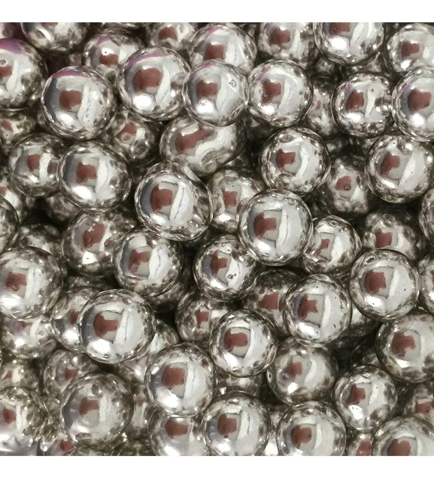 6mm Silver Cake Topper Sprinkles - 30g Edible Shimmer Ball Cupcake Decorations - Ideal for Weddings & Parties - Buy Online on SooperMarket.com