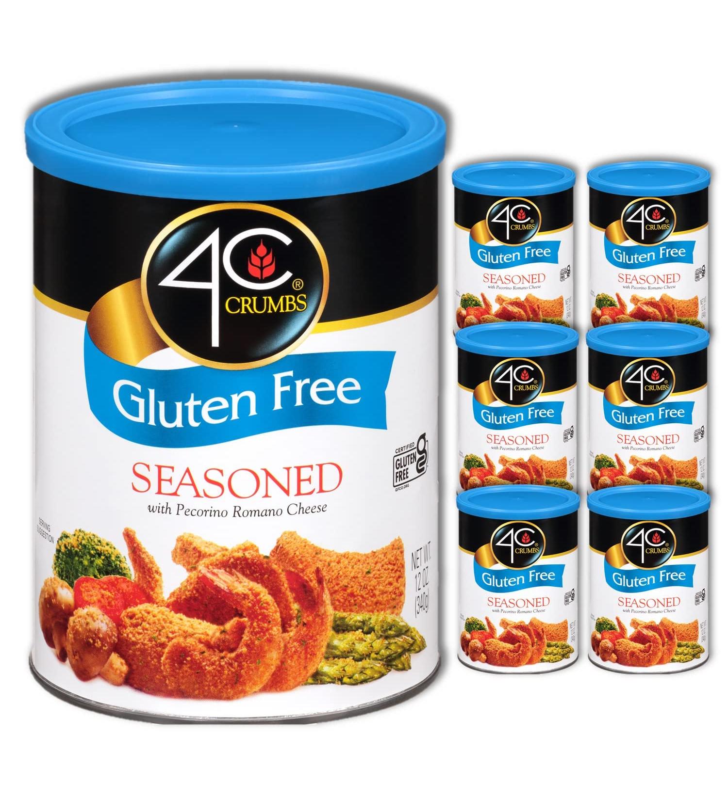 4C Premium Gluten Free Seasoned Bread Crumbs 6 Pack - Flavorful Crispy Crunchy Value Pack 12 Ounce (Pack of 6) - Buy Online on SooperMarket.com