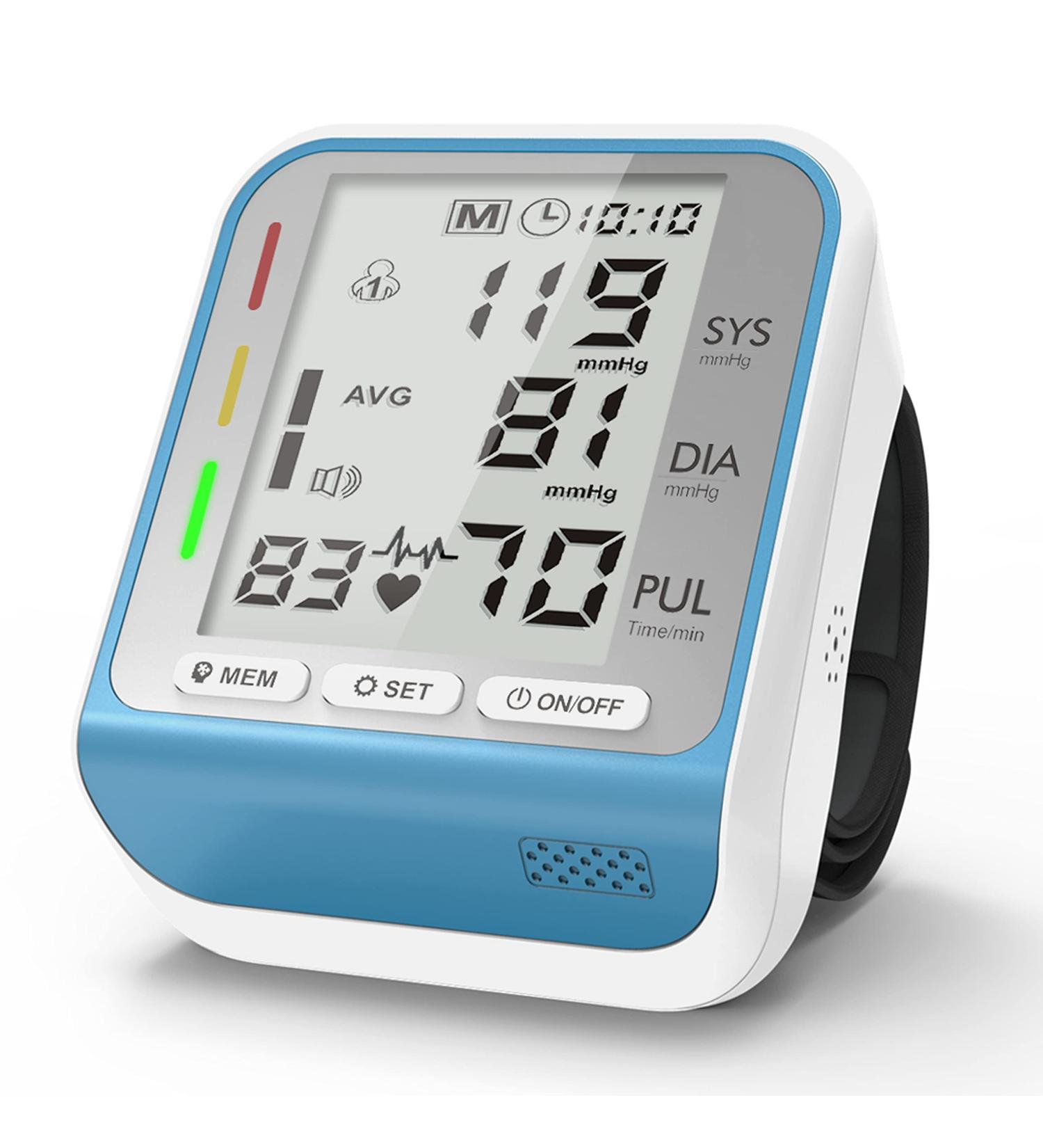 YUSHAN Wrist Blood Pressure Monitor - Large Display, Adjustable Cuff, Automatic Digital BP Machine Blue - Buy Online on SooperMarket.com