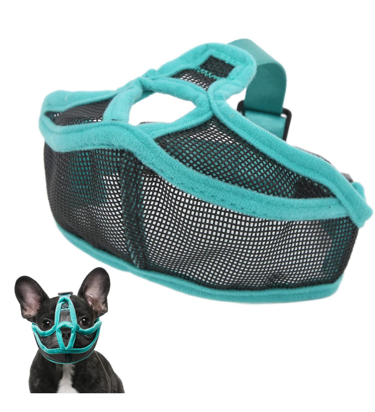 Dog Muzzle Short Snout Dog Muzzle Mesh Adjustable Breathable Anti Biting Bulldog for Anti-Biting Anti-Barking Licking(L) Large - Buy Online on SooperMarket.com