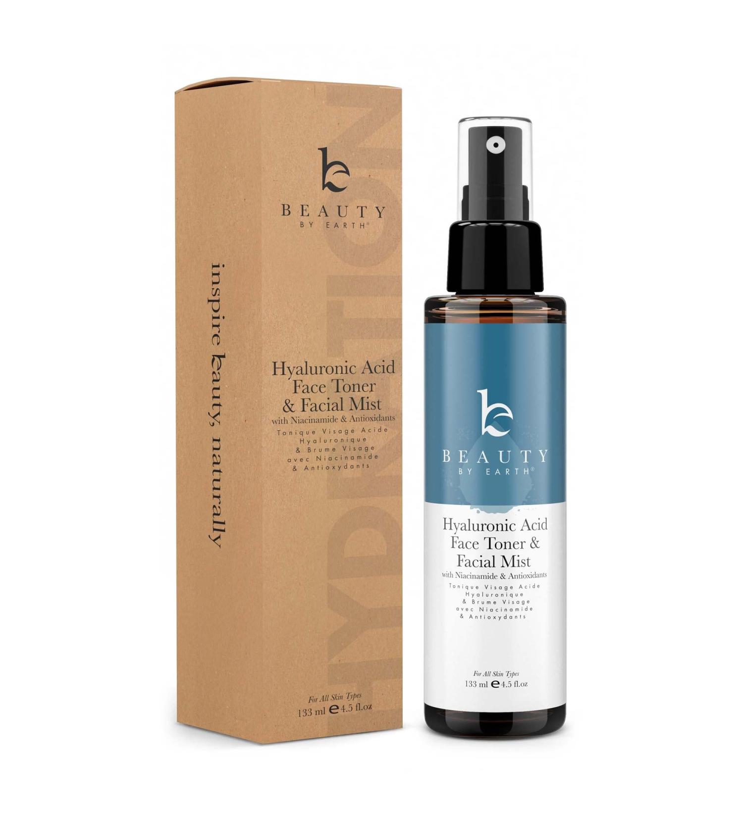 Hyaluronic Acid Facial Spray with Aloe & Witch Hazel - Hydrating Face Toner for Men & Women, Ideal for Oily & Dry Skin - Light Astringent Formula - Buy Online on SooperMarket.com