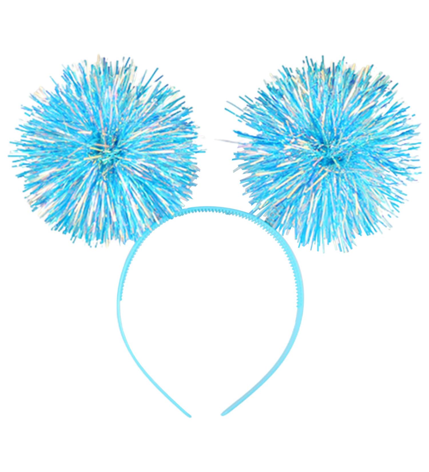 Tinsel Headband with Balls Kids Foil Strips Head Boppers Glitter Christmas Hair Band Performance Stage Cosplay Hair Accessories Head Boppers - Buy Online on SooperMarket.com