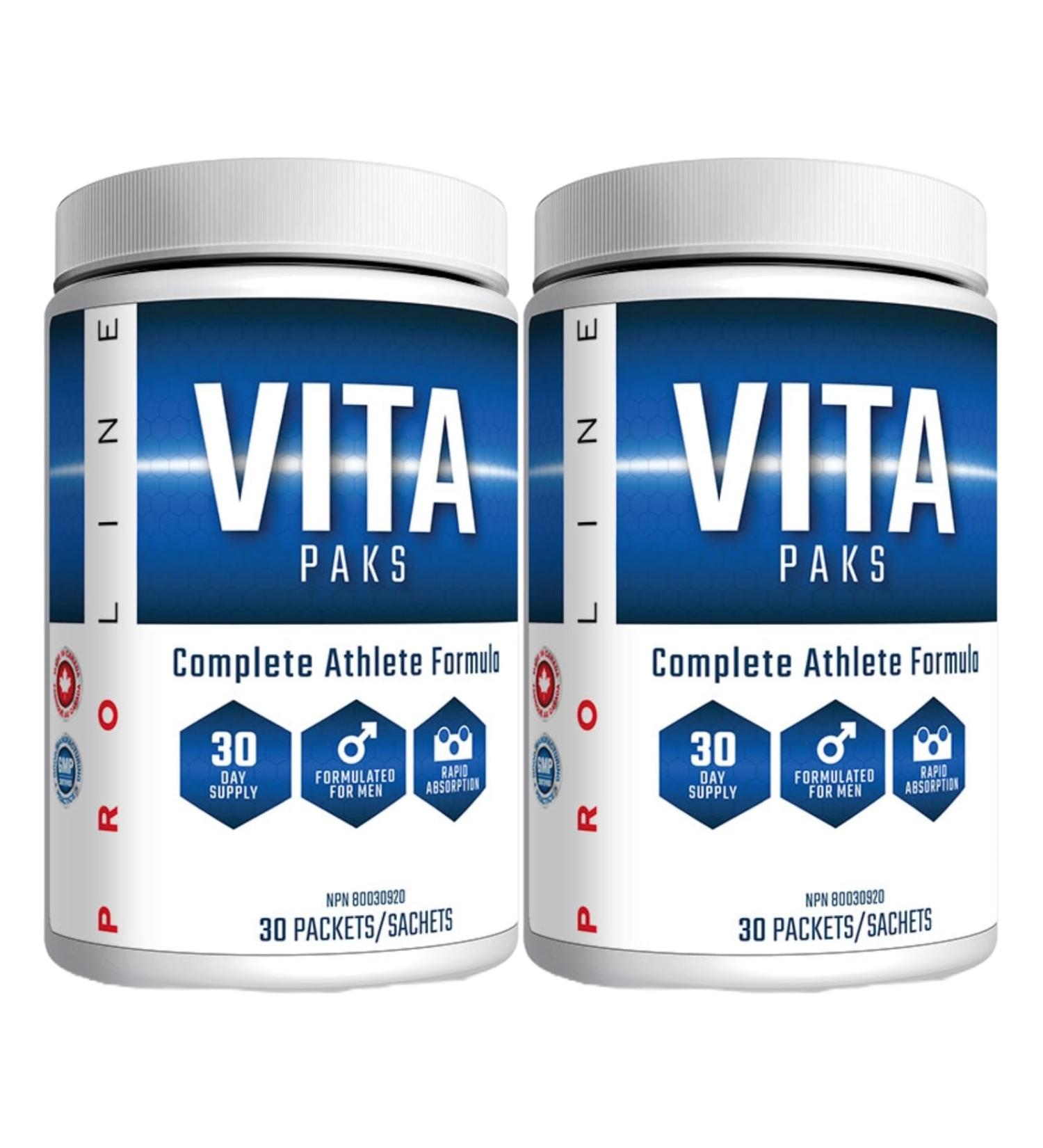 Pro Line Vita-Paks for Men | Complete Athlete Formula in 1 Pack | Multi Minerals Omega 3 Essential Fatty Acids Greens Super Foods High-Potency Vitamin B Complex Vitamin C Complex | 60 Packets (Pack of 2) 30 count (Pack of 2) - Buy Online on SooperMarket.com