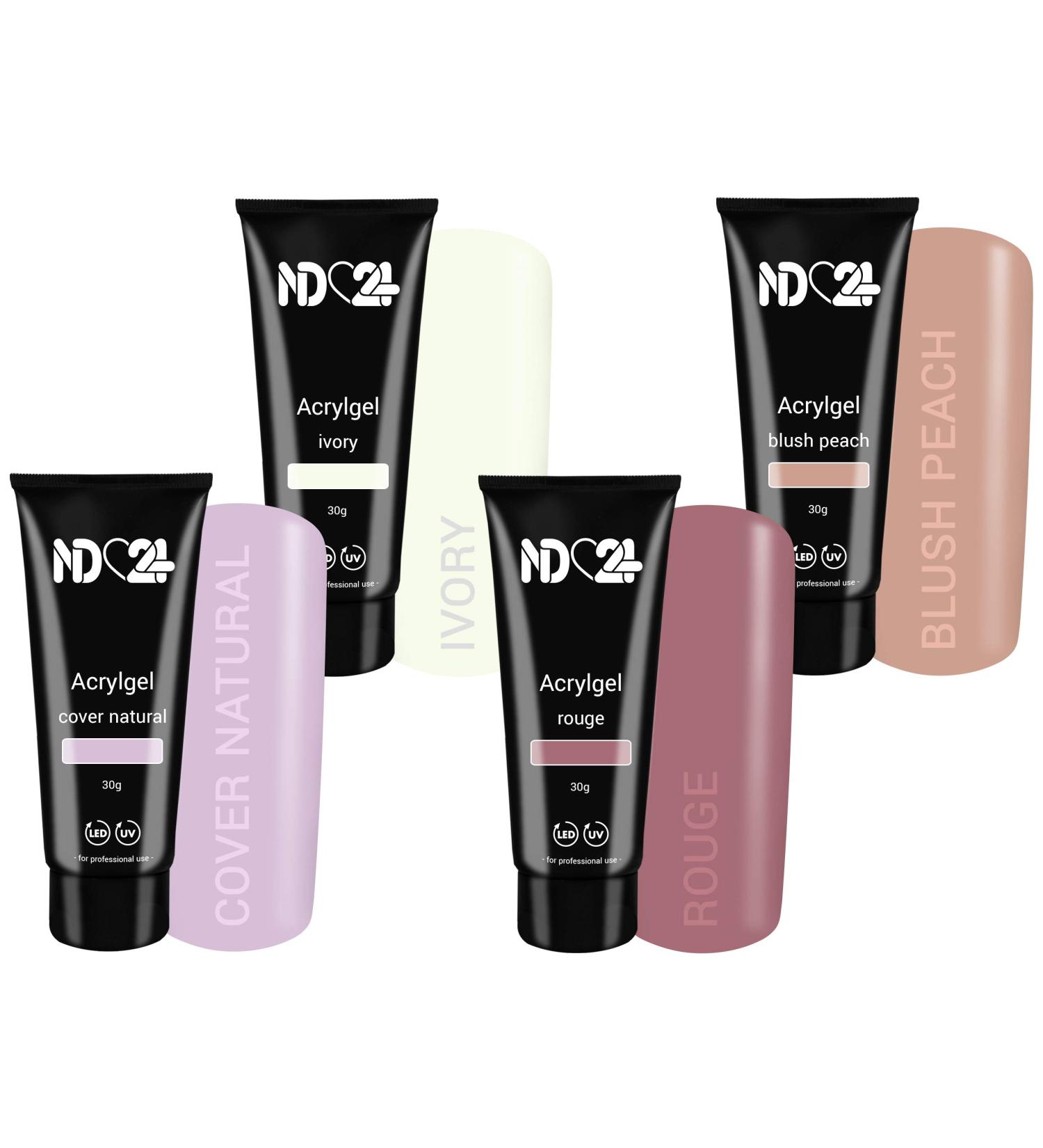 Poly Tube - Light & Dark Babyboomer - Ivory Blush Peach Cover Natural Rouge (4 x 30g) | International Shipping Available - Buy Online on SooperMarket.com