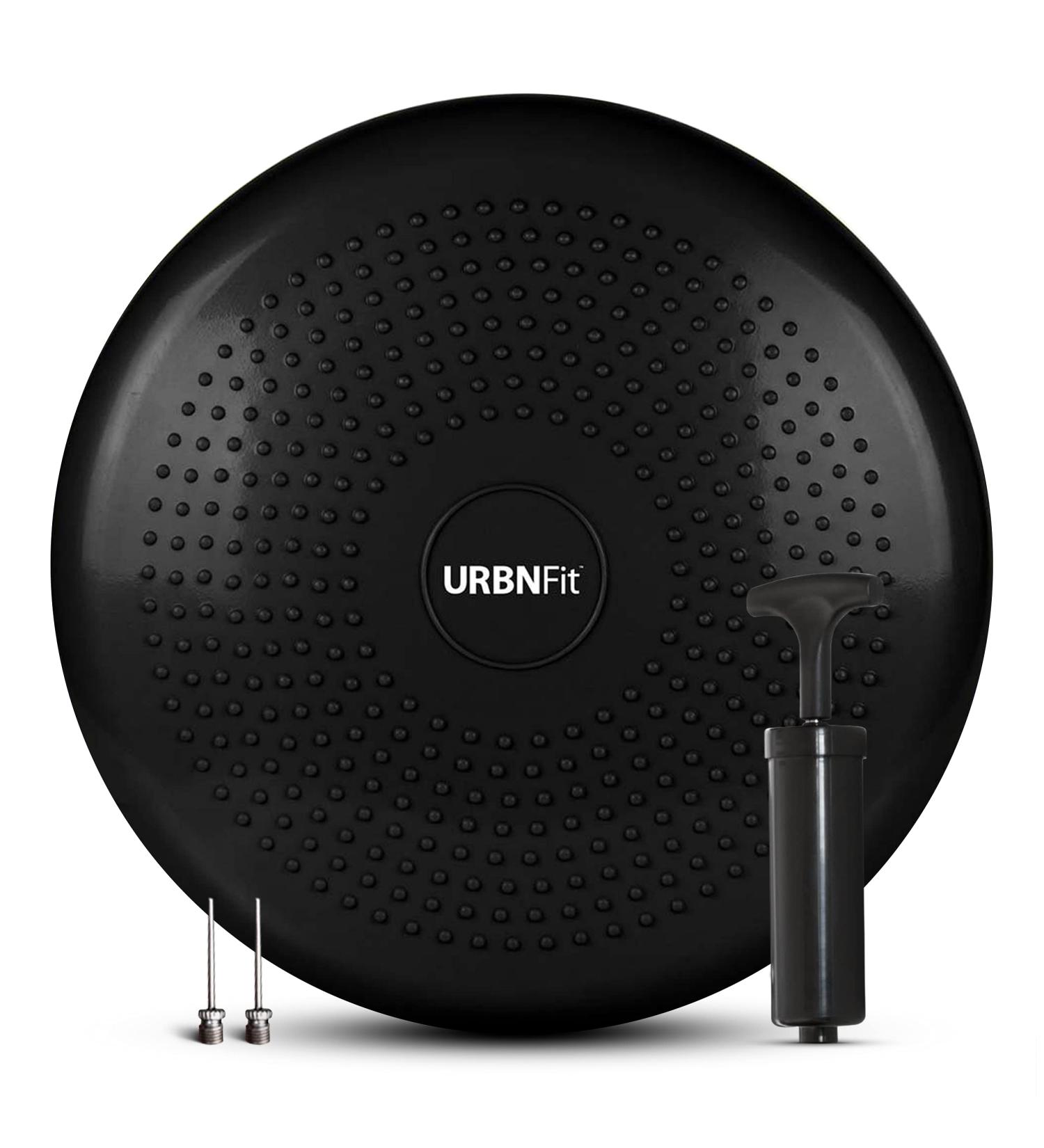 URBNFit Wobble Cushion - Balance Disc for Core Stability & Strengthening - Physical Therapy & Exercise - Sensory Wiggle Seat Pad with Air Pump - Black - Buy Online on SooperMarket.com