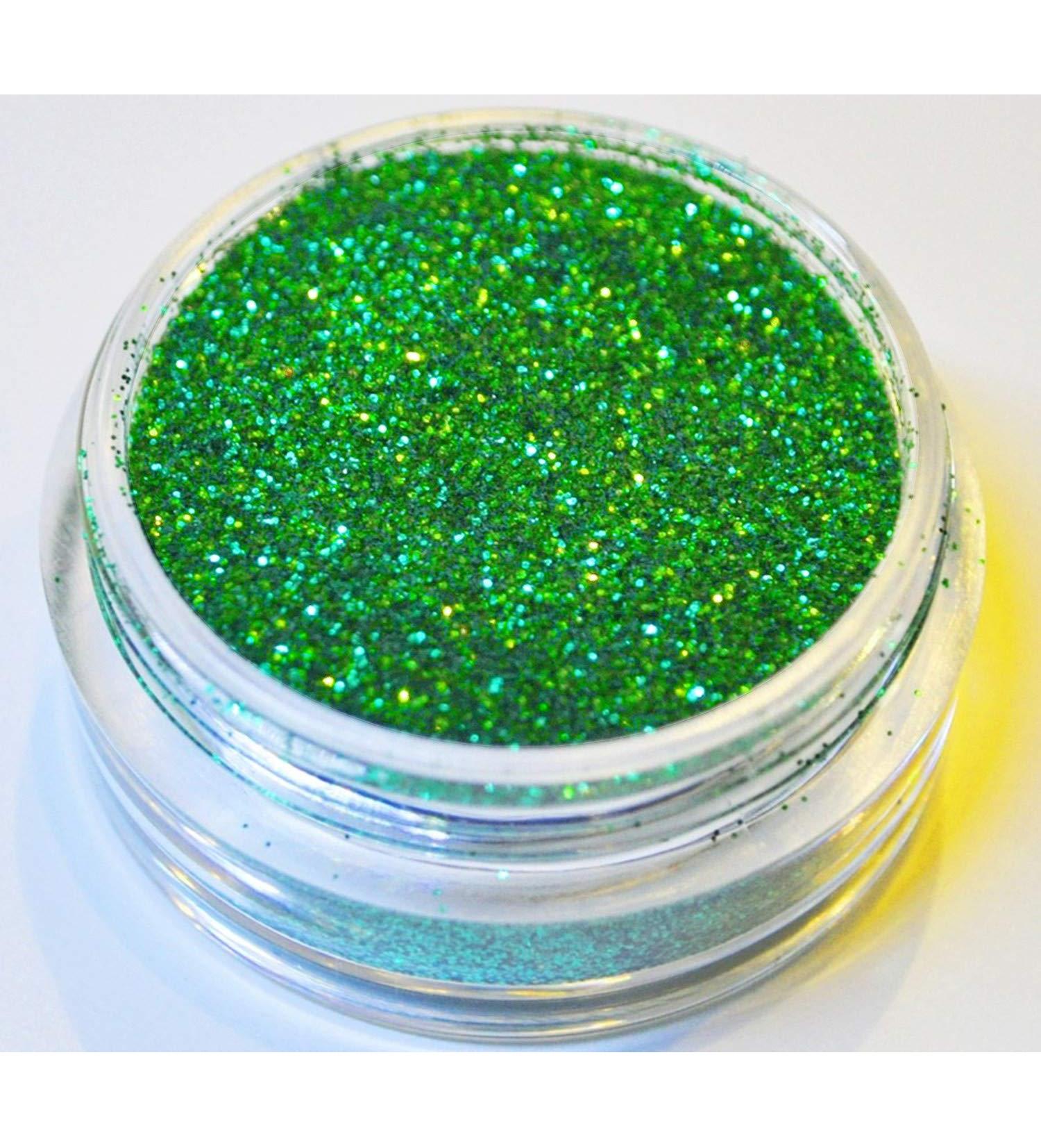 KM-Nails Glitter green XXL Studio size 0.2 mm fine 10ml