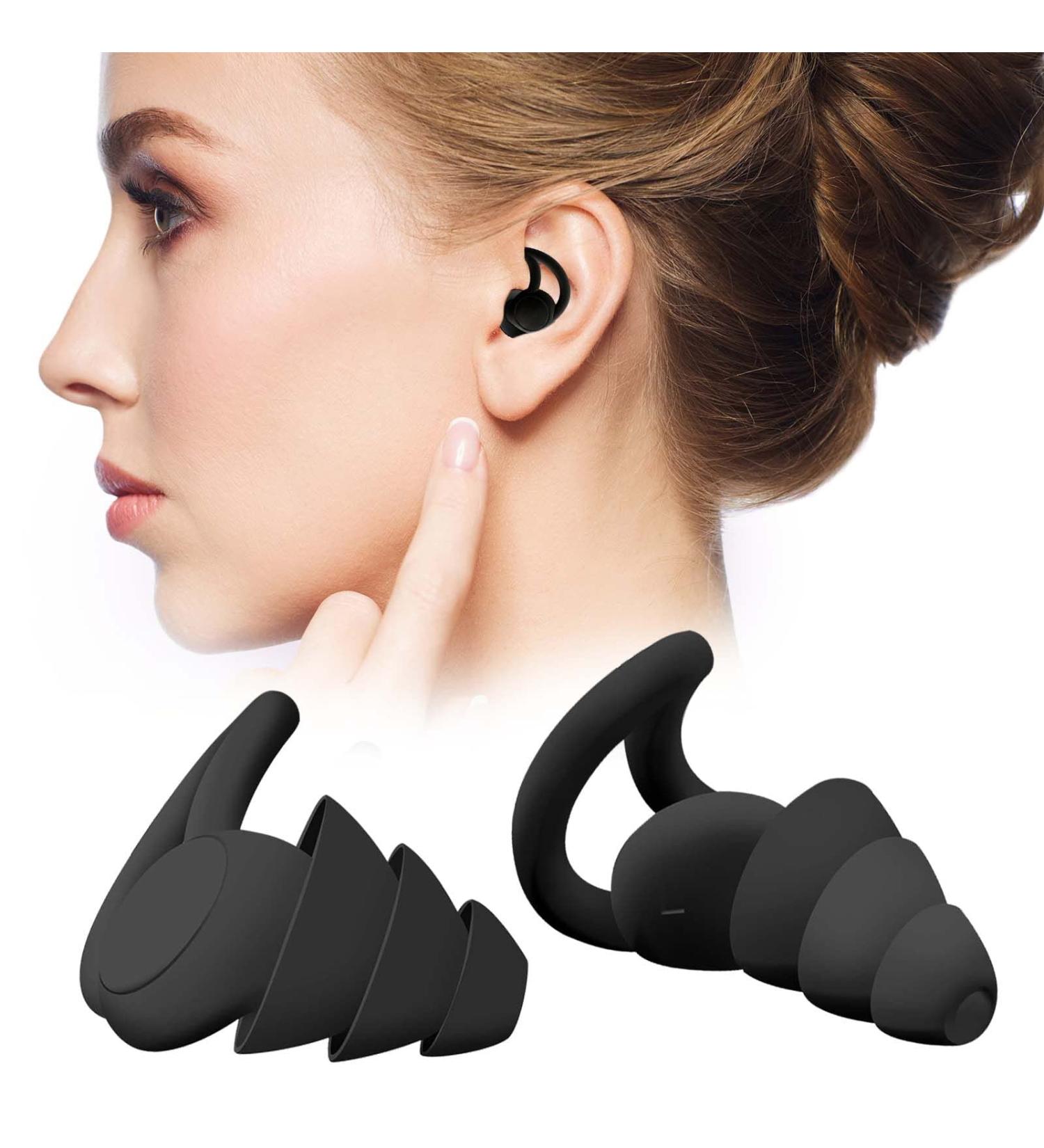 Soft Silicone Ear Plugs for Sleeping, Snoring, Work - Noise Cancelling 33 dB NRR - Reusable & Washable Loop Design - Hearing Protection for Noise Sensitivity - One Size Fits All - Buy Online on SooperMarket.com