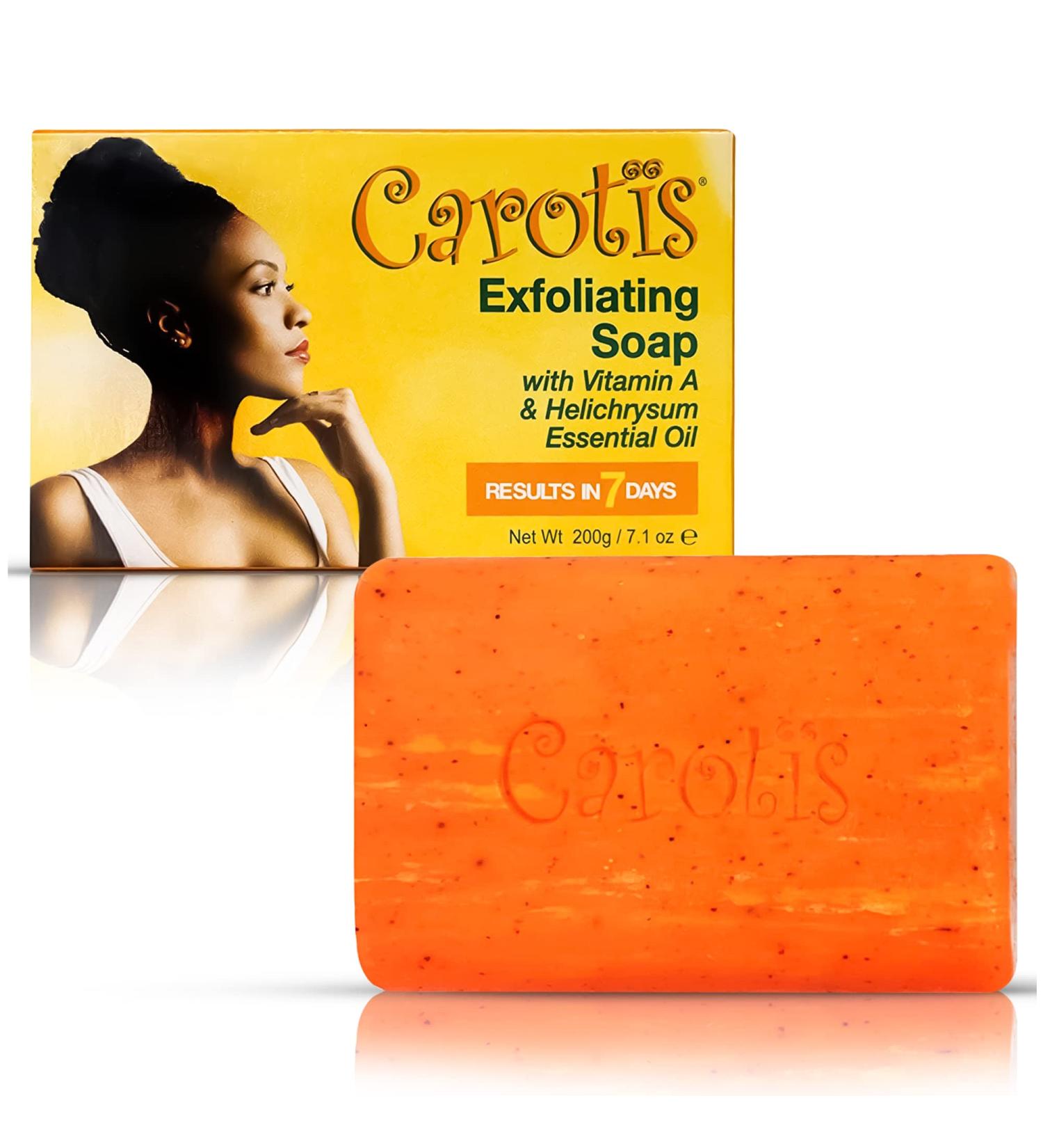 CAROT S Exfoliating Soap 200g/7.1 oz - Skin Brightening & Moisturizing Bar with Carrot Oil & Vitamin A - Buy Online on SooperMarket.com
