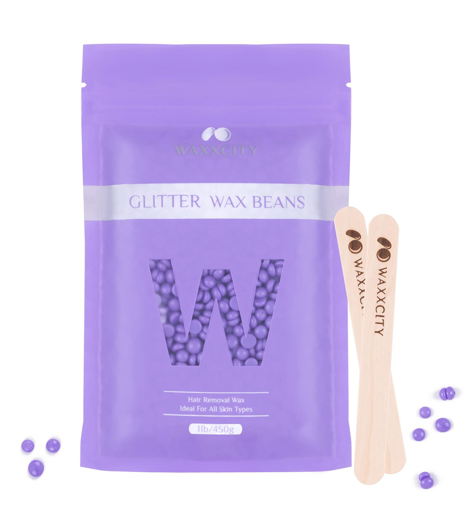 Waxxcity Hard Wax Beads 1lb - Lavender Scented | Premium Hair Removal Wax - Buy Online on SooperMarket.com