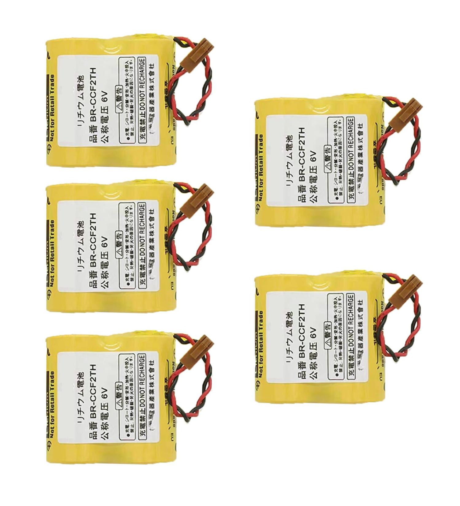 5 Pack BR-CCF2TH 6V 5000mAh Battery for Fanuc A98L-0001-0902/A98L-0031-0006 | High Performance Replacement - Buy Online on SooperMarket.com