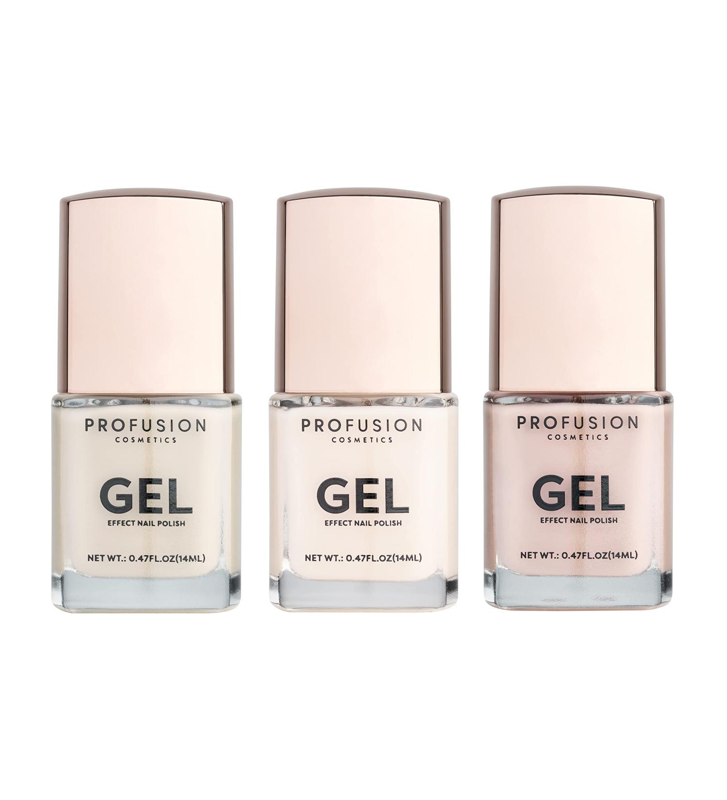 Profusion Cosmetics Go To Neutrals Gel Effect Nail Polish for Long Wearing Shades Quick Dry Gel Nail Polish with Glossy Finish Gel Raise Your Beauty Routine with Premium Beauty Tool - Buy Online on SooperMarket.com