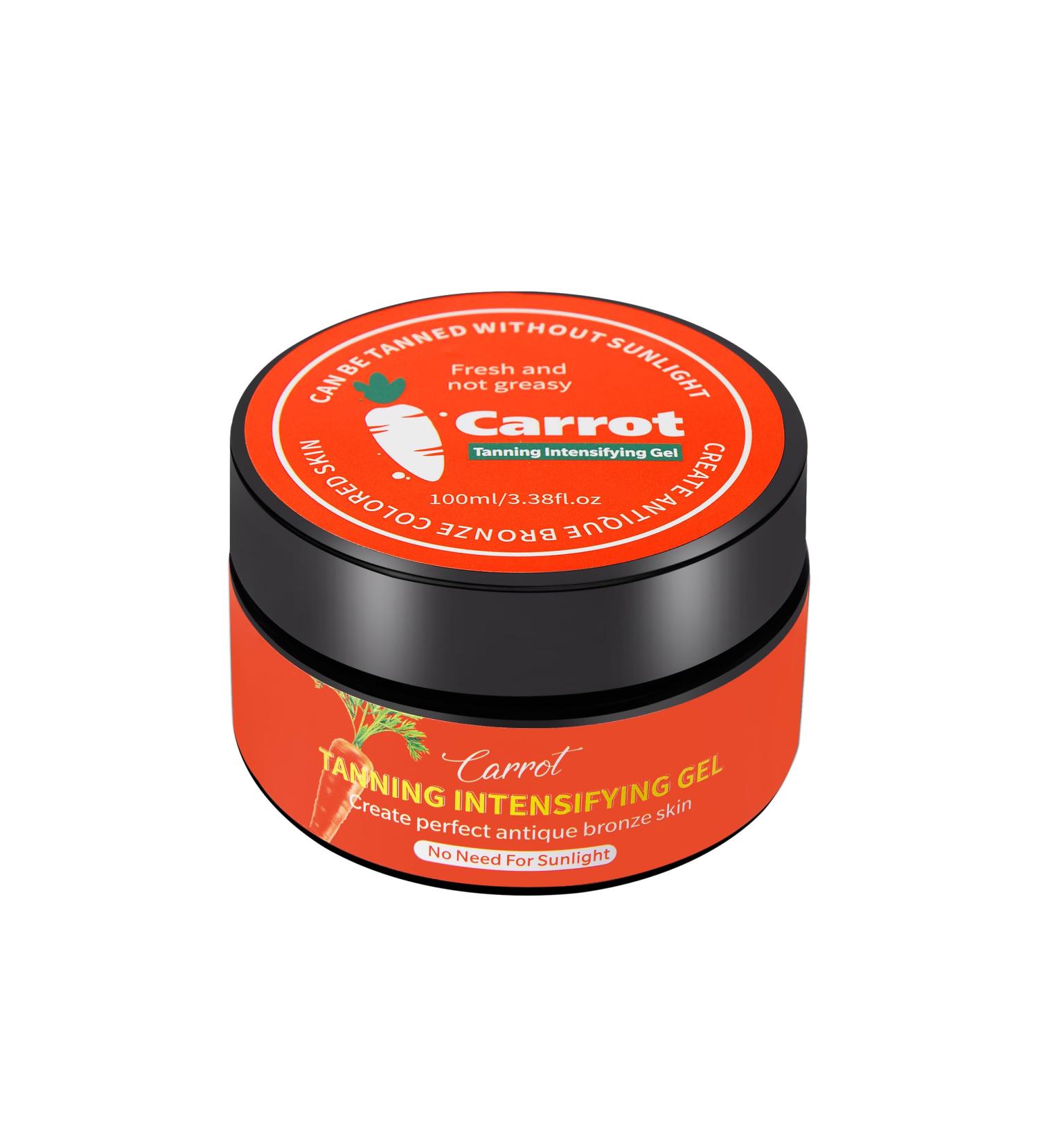 100ml Carrot Tanning Gel 3.38 fl.oz Intensive Sunbed Tanning Intensifying Oil Natural Tan Accelerator Lotion Rapid Long-Lasting Tanning Cream Achieve Brown Tan Skin in Summer Holiday Outdoor Beach - Buy Online on SooperMarket.com