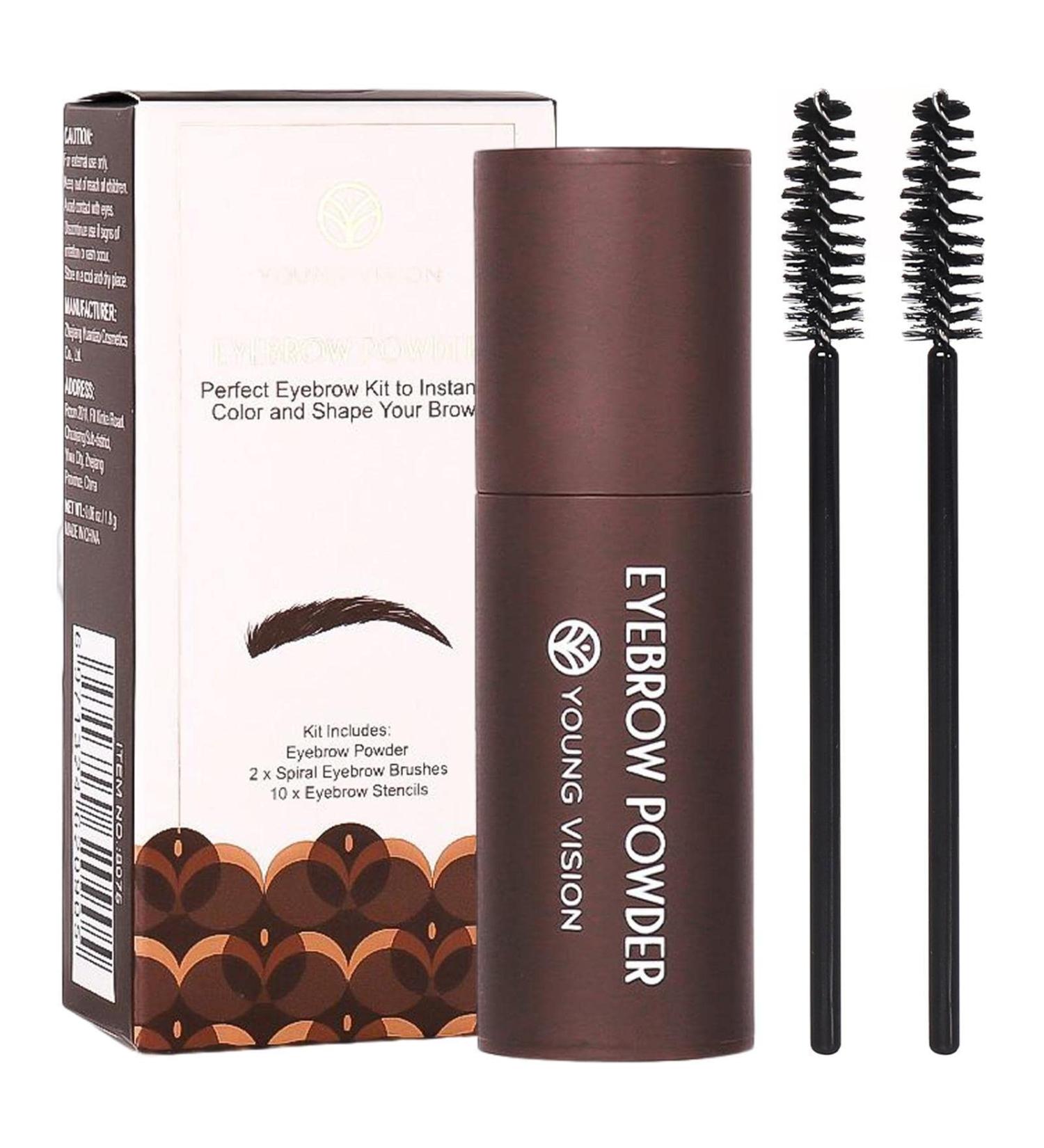 Shenrongtong Eyebrow Stamp & Shaping Kit - Waterproof Light Brown Eyebrow Template & Powder for Beginners - Buy Online on SooperMarket.com