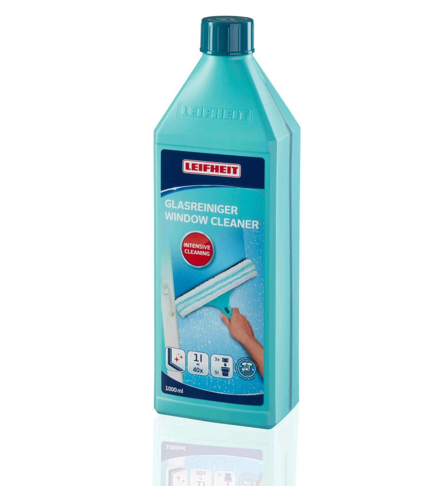 Leifheit Glass Cleaner Concentrate 1000 ml Leifheit Window Cleaner Liquid Glass Cleaner with Special Shine Alcohol Ensures Streak-Free Clean Windows - Buy Online on SooperMarket.com