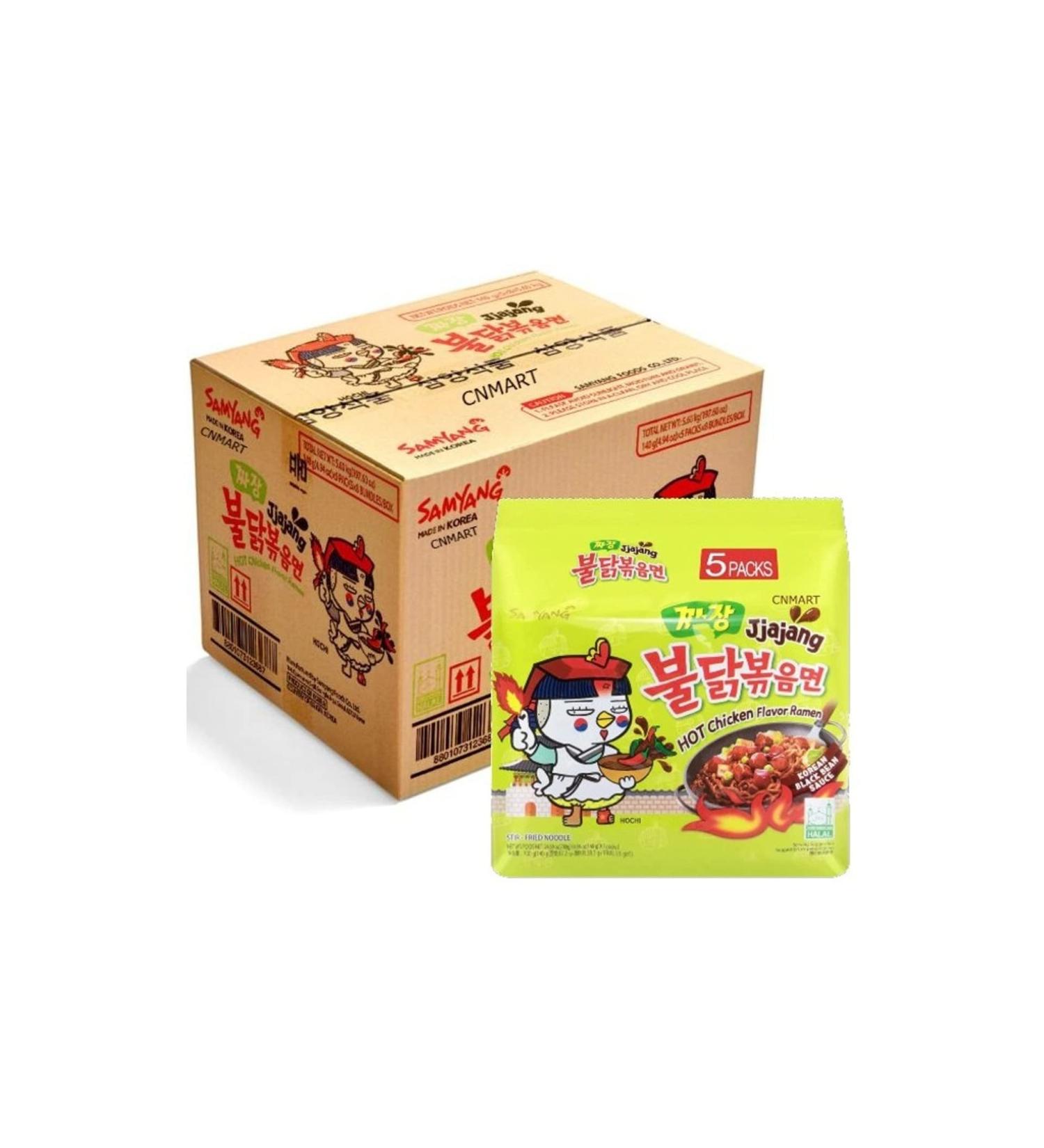 CNMART Samyang Hot Chicken Flavor Ramen - Jjajang Halal Instant Noodles (Korean Black Bean Sauce) - Pack of 40  - Buy Online on SooperMarket.com