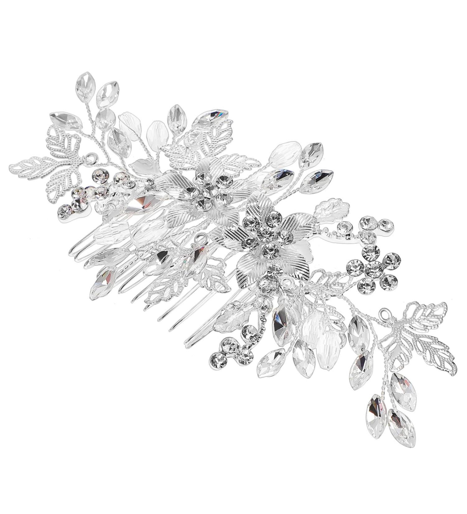 HAPINARY Rhinestone Tuck Comb Wedding Accessories for Brides Wedding Hair Comb Bridesmaid Hair Comb Bridal Hair Comb Bride Hair Side Comb Flower Side Comb Flower Girl Hair Accessory Metal - Buy Online on SooperMarket.com