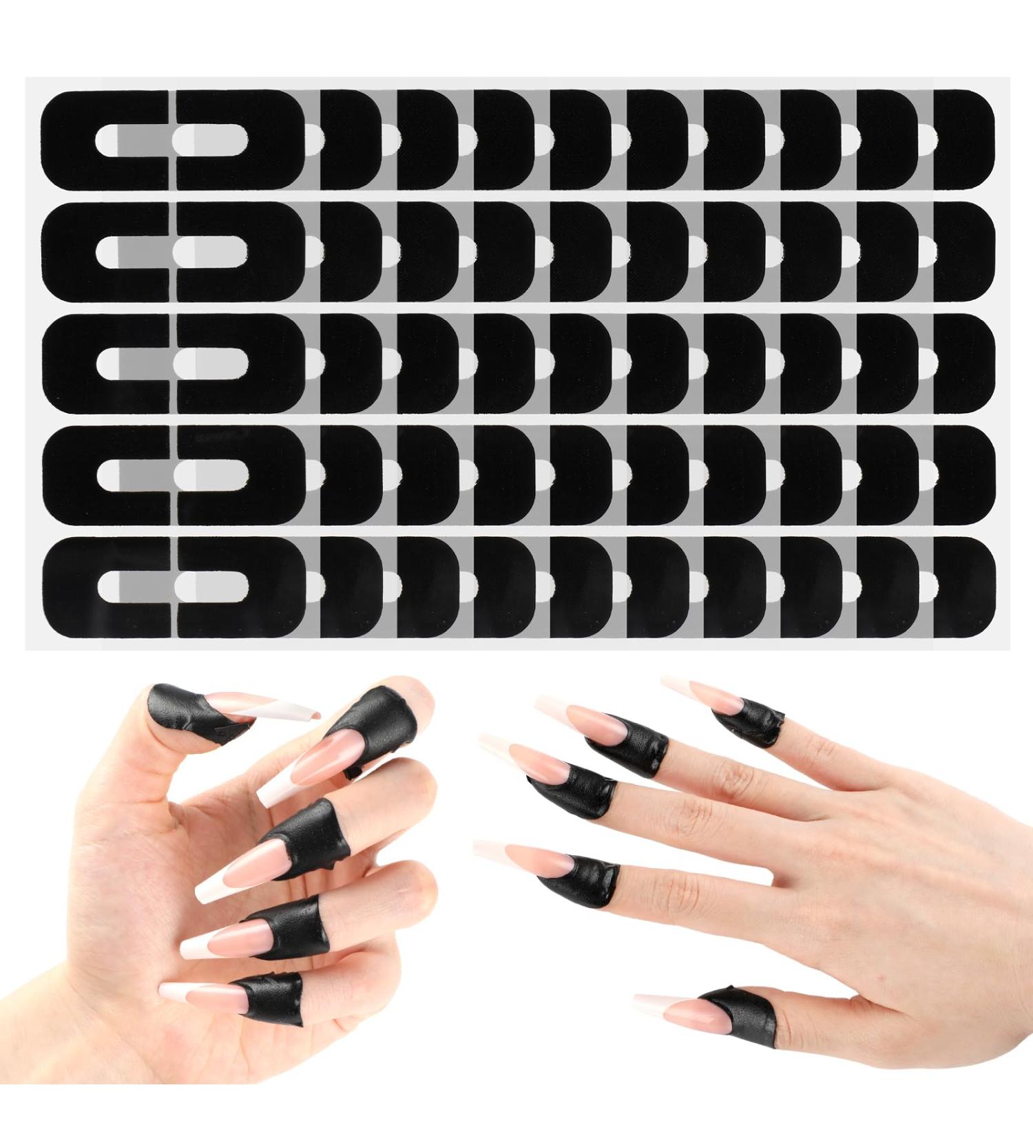 100PCS Nail Polish Protector - UV Gel Nail Stickers & Cuticle Tape for Perfect DIY French Tip Nail Art - Buy Online on SooperMarket.com