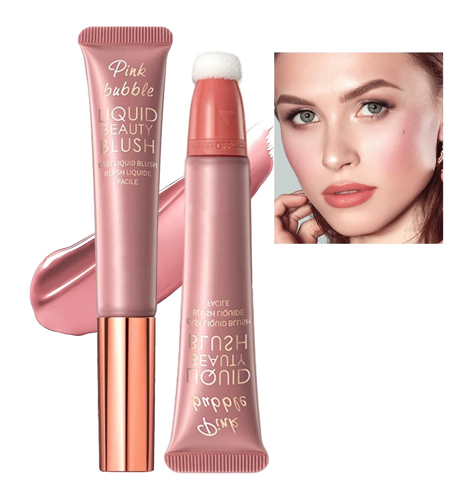 HERBENJOY Liquid Blush Beauty Wand Cream Blush - Long Lasting & Lightweight | Cheek Makeup with Cushion Applicator (03) - 1 ml - Buy Online on SooperMarket.com