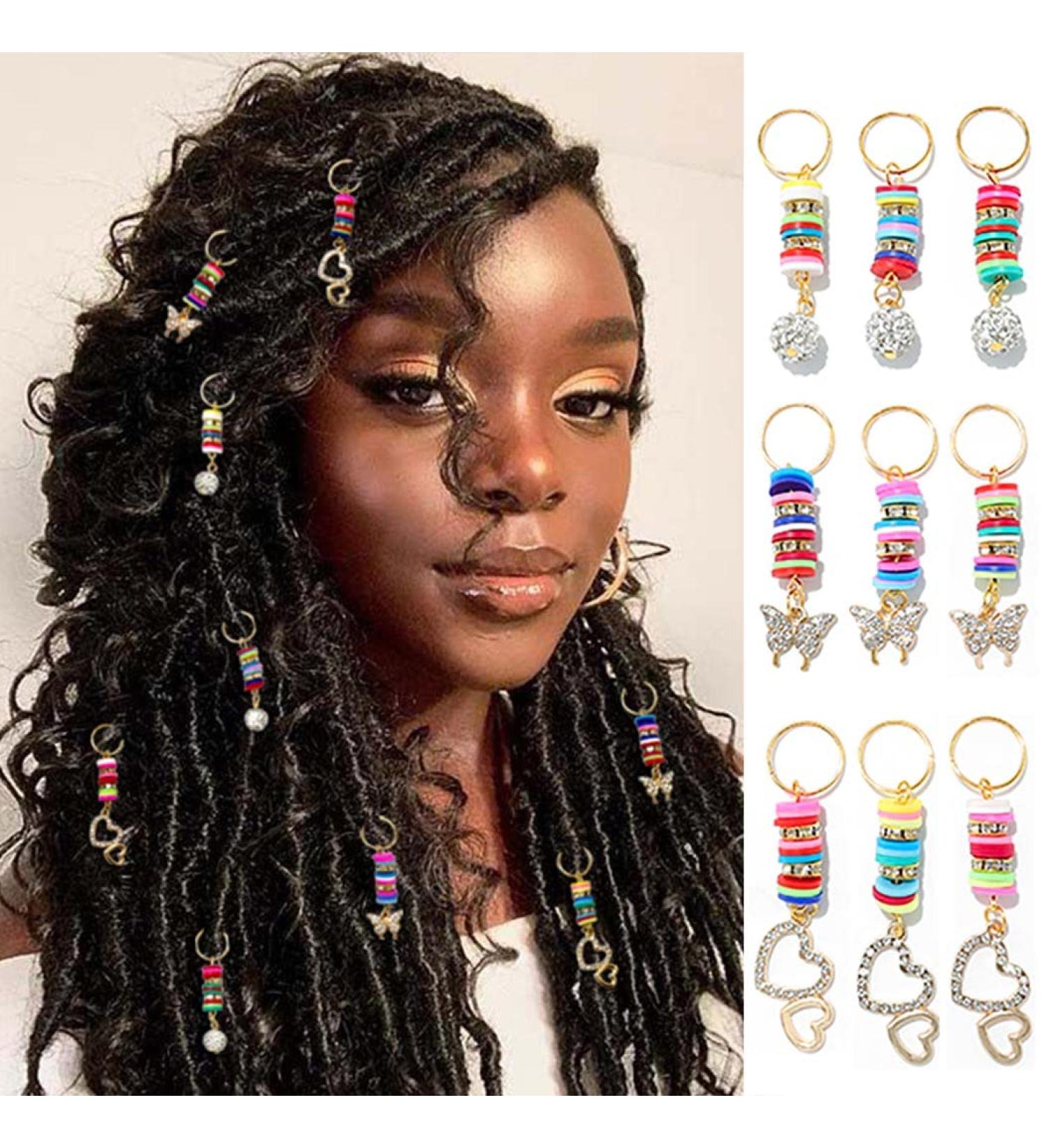 Gold Rhinestone Loc Jewelry Set for Black Women - 9PCS - Buy Online on SooperMarket.com