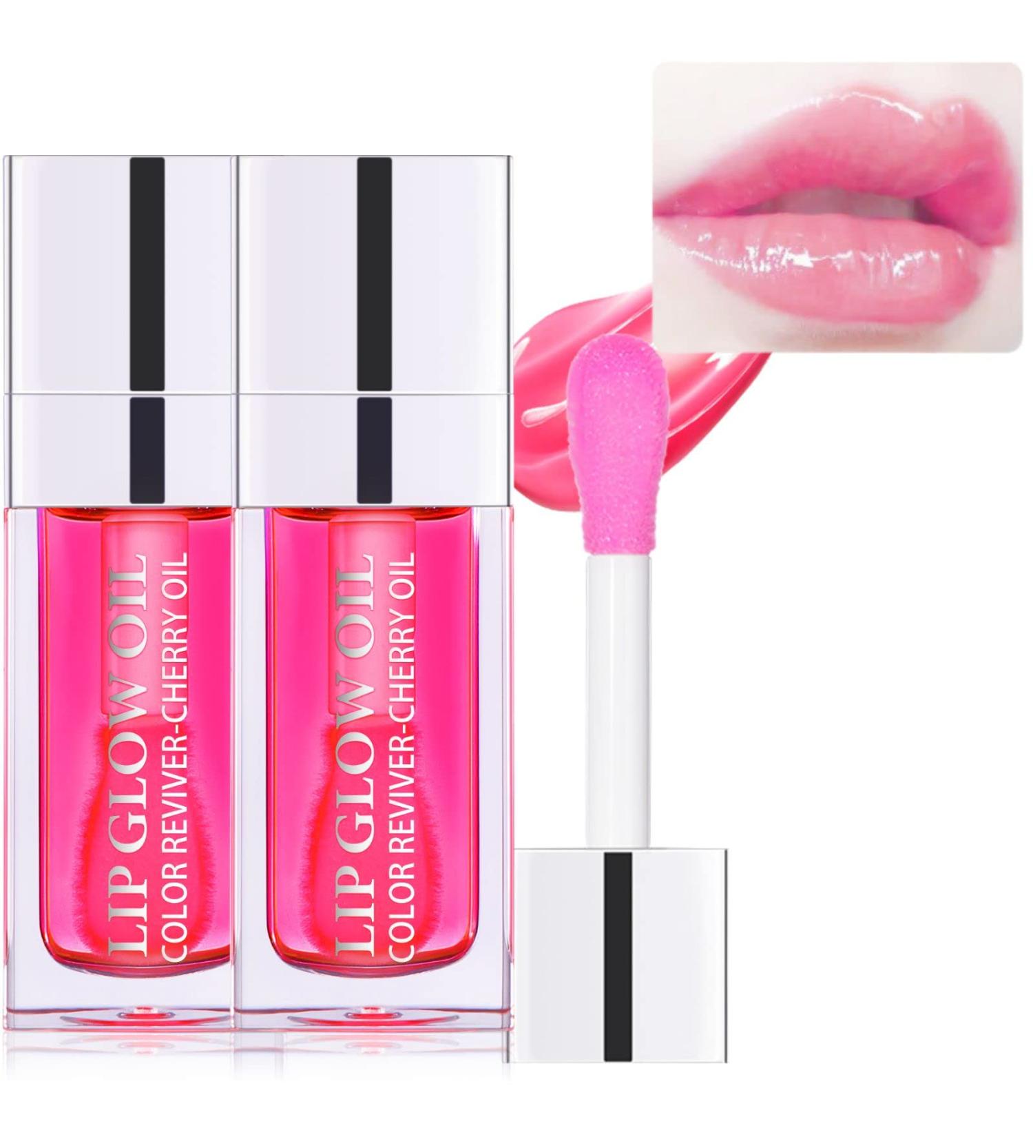 2 PCS Hydrating Lip Oil: Long Lasting Plumping Gloss for Dry Lips - 007#RASPBERRY - Buy Online on SooperMarket.com