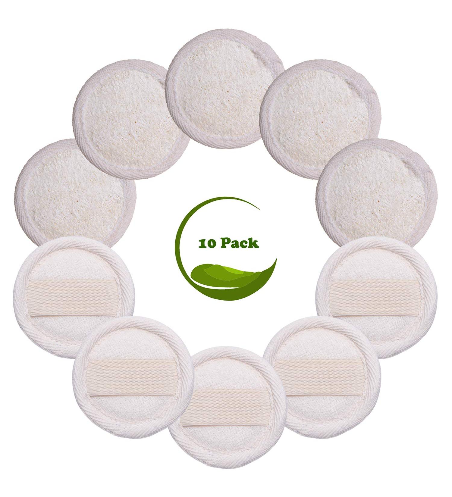 Sportout Exfoliating Loofah Face Brush Cleanser 10-Pack | Natural Facial Cleansing Scrubber for Men and Women - Buy Online on SooperMarket.com