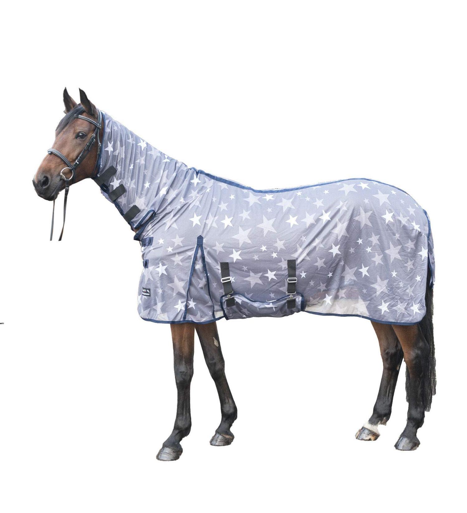 HKM 4057052161001 Fly rug -Stars- Combo9512 Grey/White145 grey/white back length 145 cm