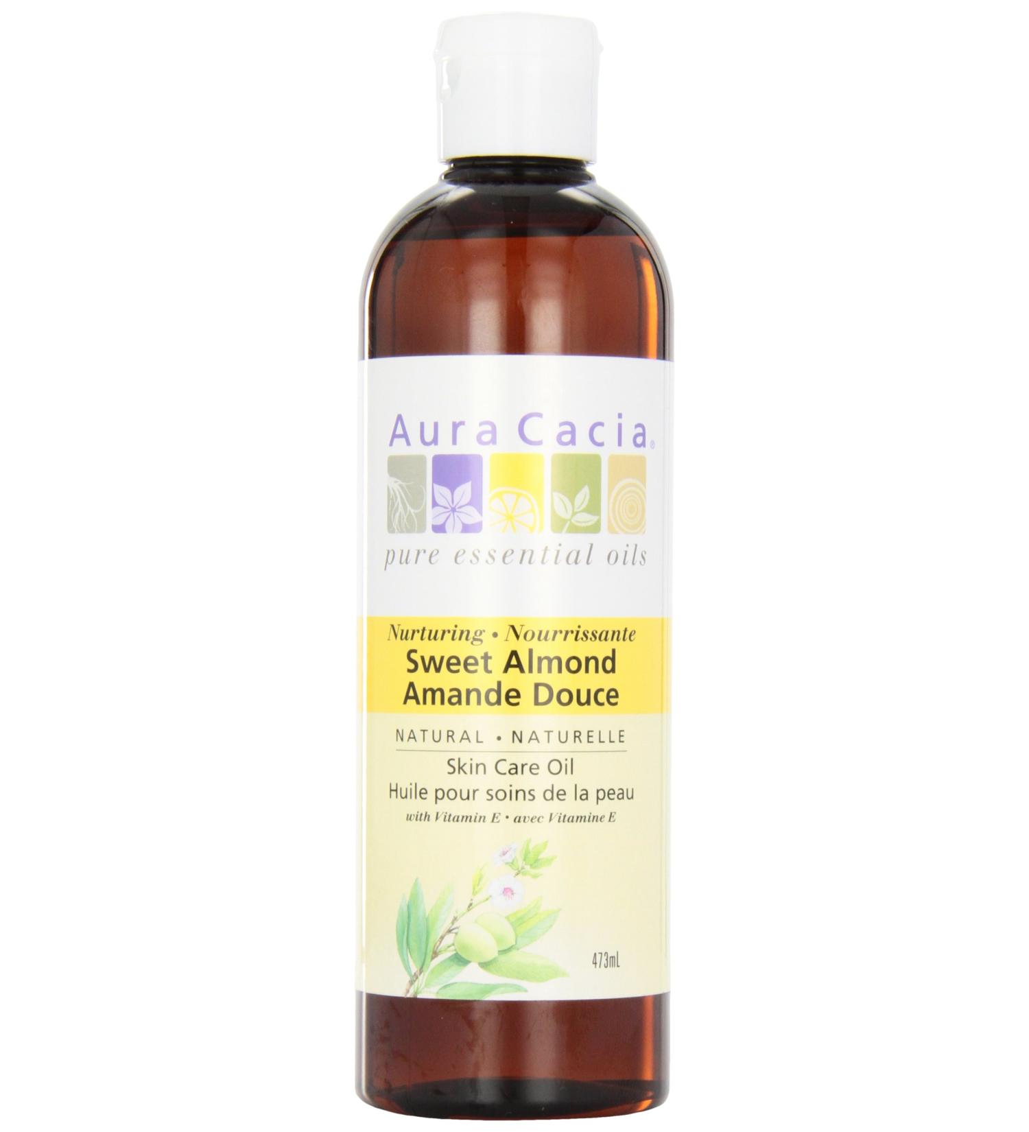 Buy AURA CACIA Sweet Almond Skin Oil 16 OZ - Nourishing Moisturizer for Healthy Skin | International Shipping Available - Buy Online on SooperMarket.com