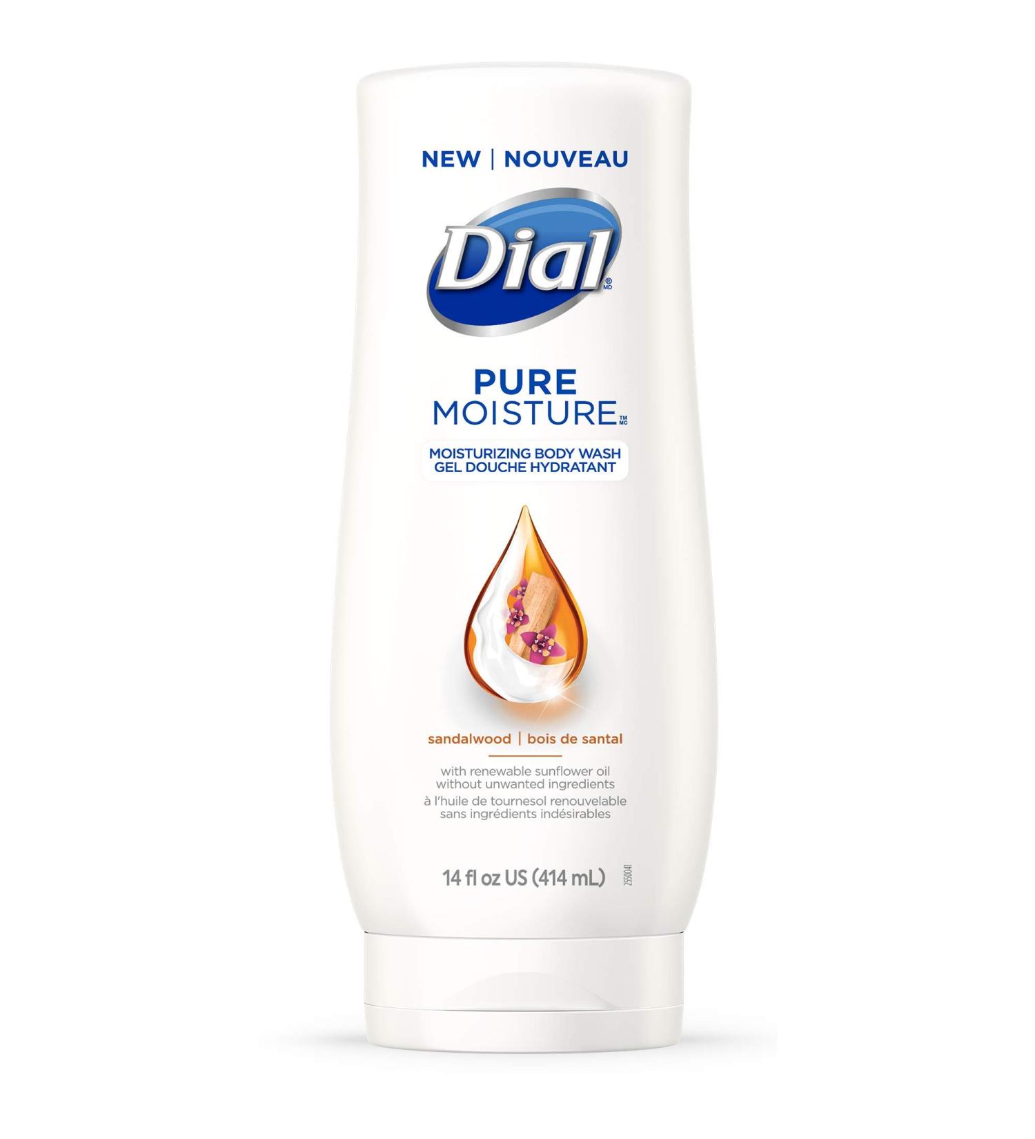 Dial Pure Moisture Body Wash Sandalwood 14 oz - Hydrating, Nourishing Formula - Buy Online on SooperMarket.com